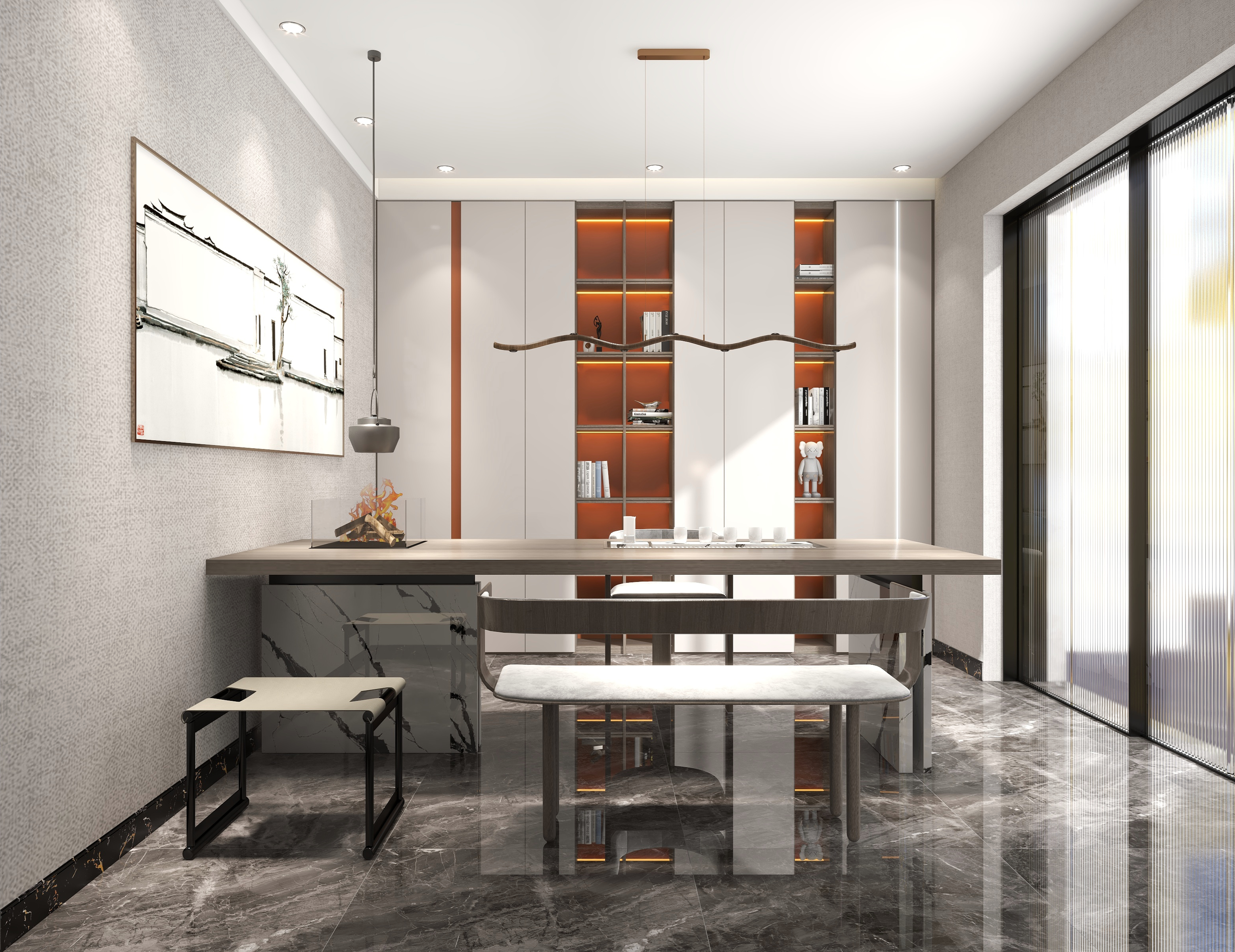 壹境空间W-浮宫别墅二楼-装修设计方案