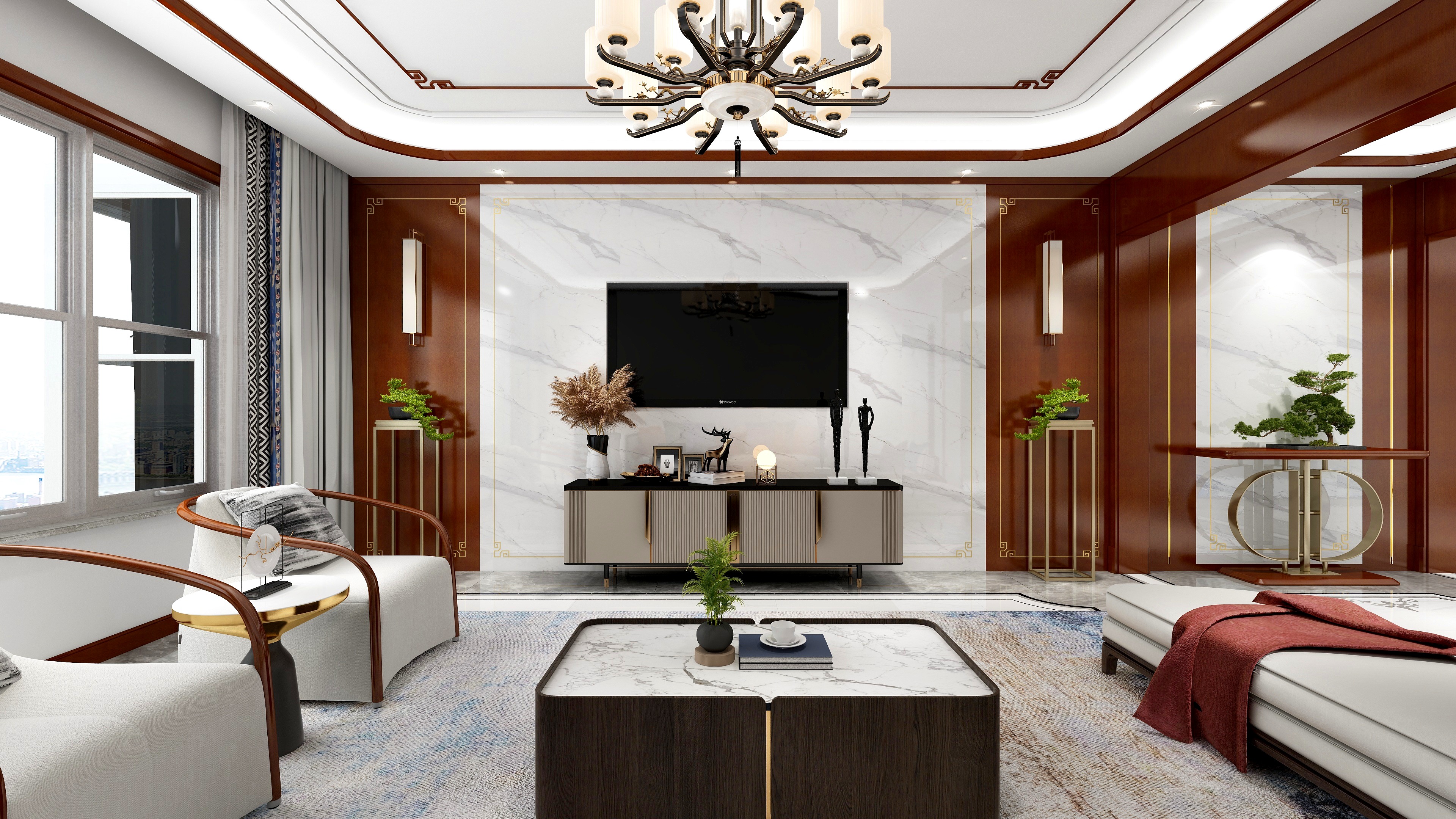 兰州居然之家银滩店-蒲总-新中式-最终-装修设计方案