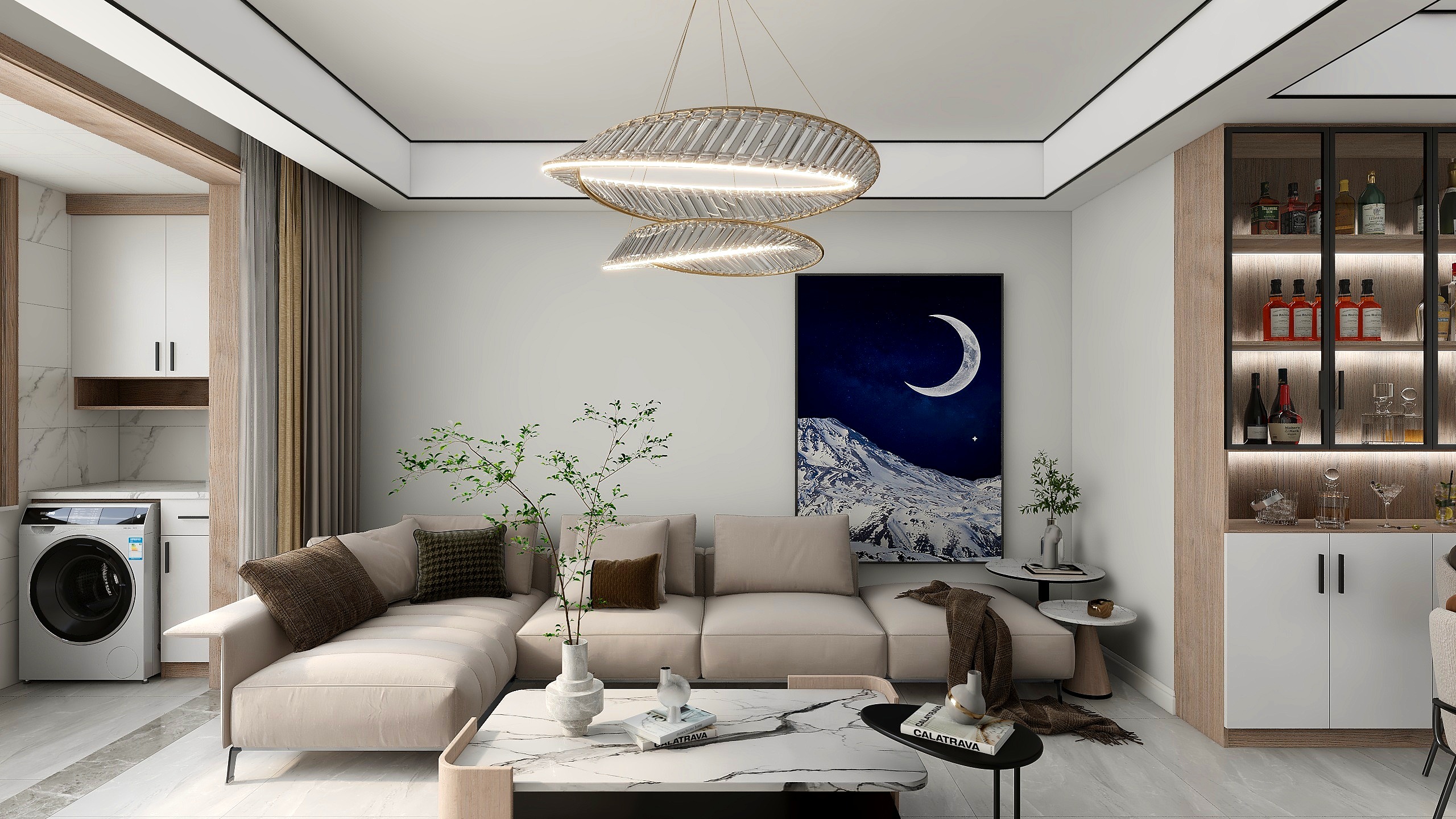 张瀚文-追期|95㎡现代轻奢平层装修效果图