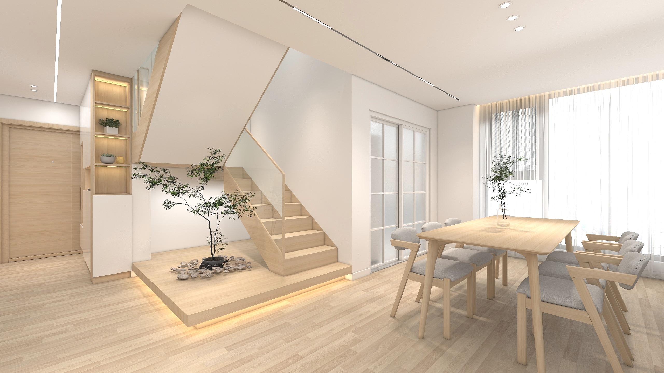 惠水景硕-自然原木装修效果图