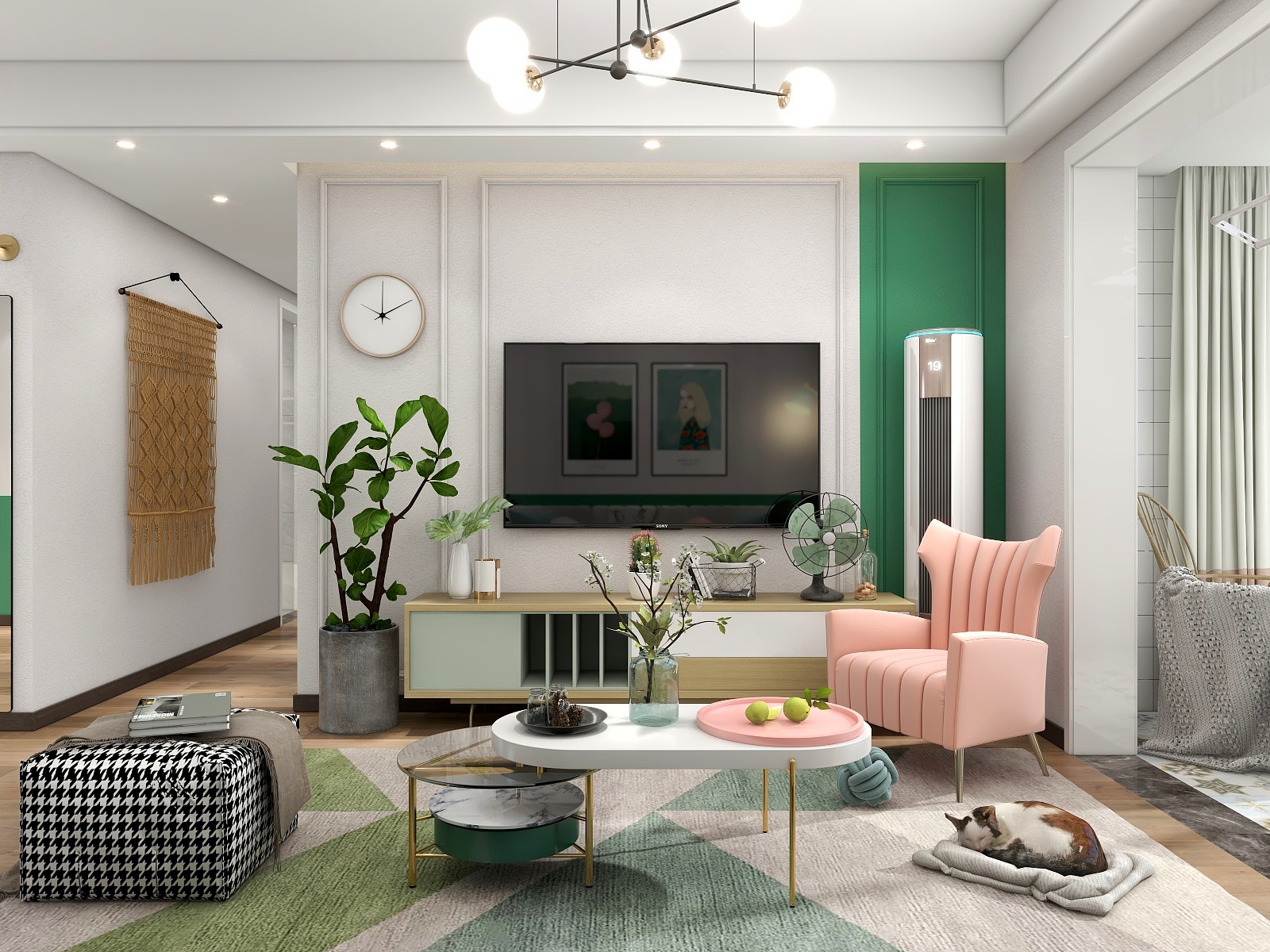 设计师zw-三棵树艺术涂料-三居室-北欧-副本-装修设计方案