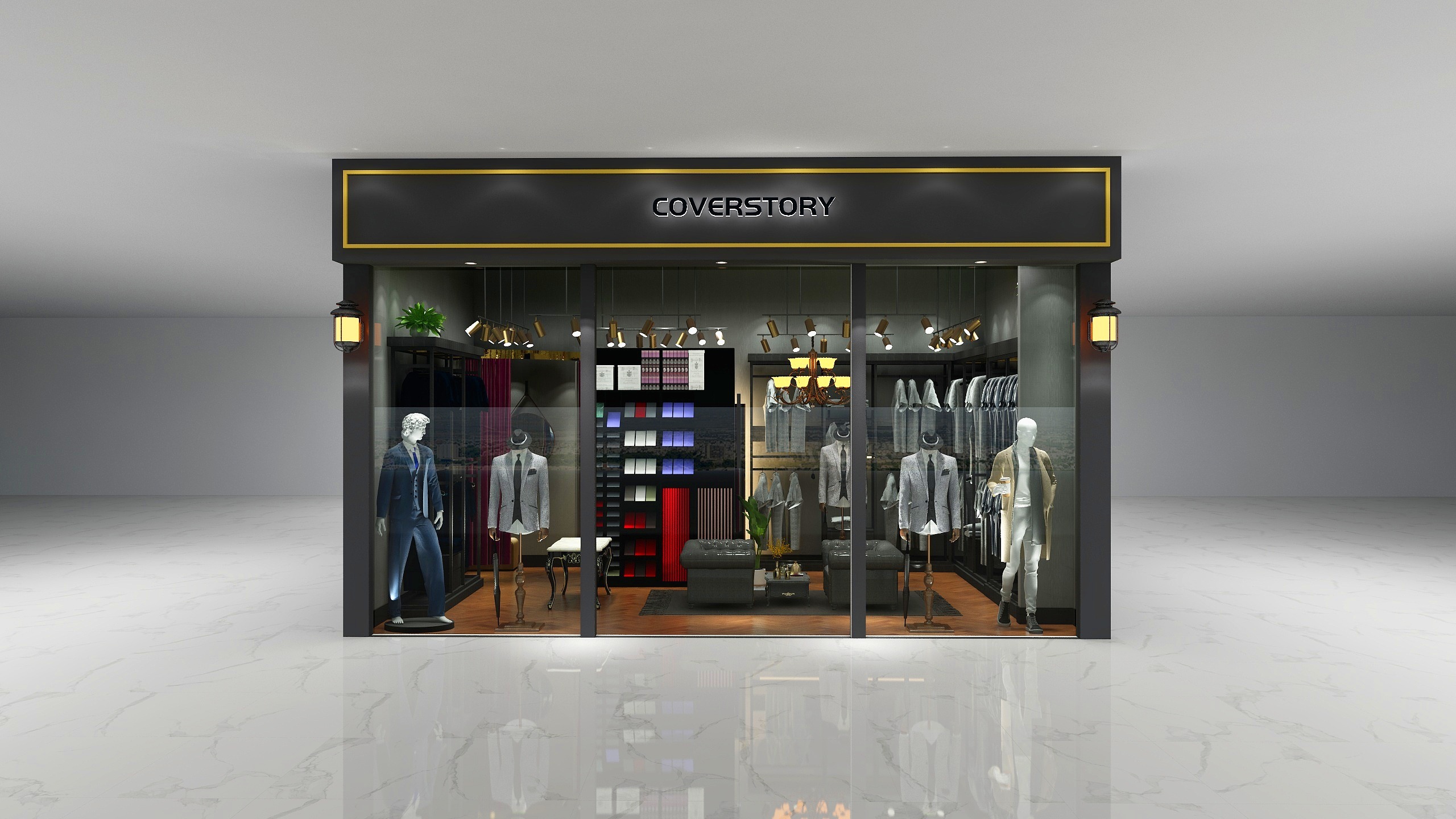 加油CX-7.2高定男装店-装修设计方案