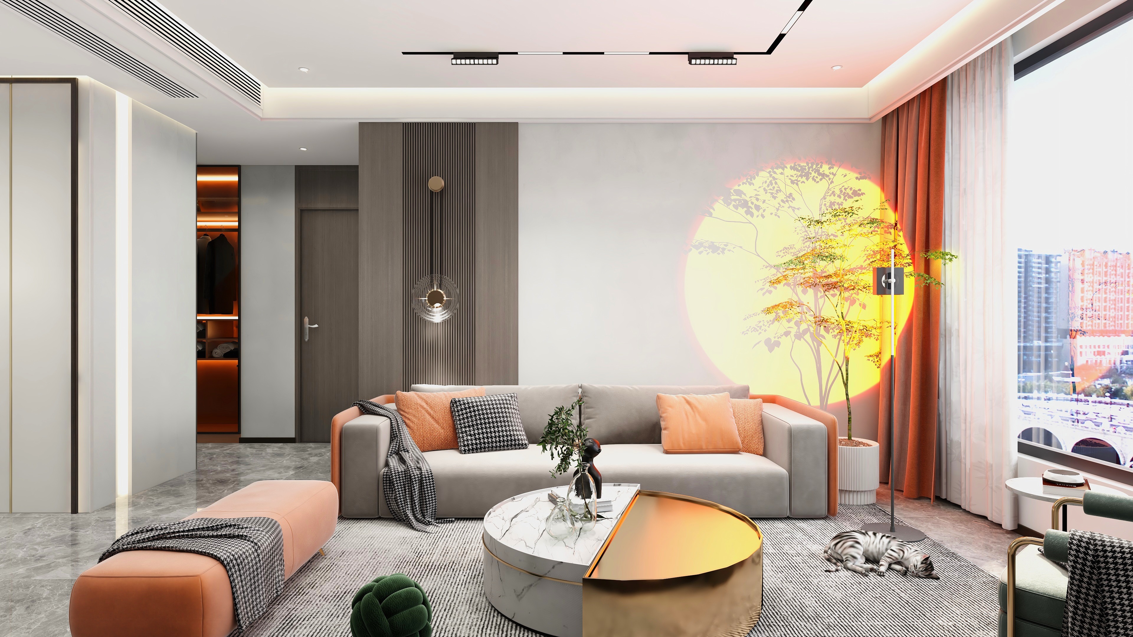 徐哲炜-【135平+现代风】日出装修效果图