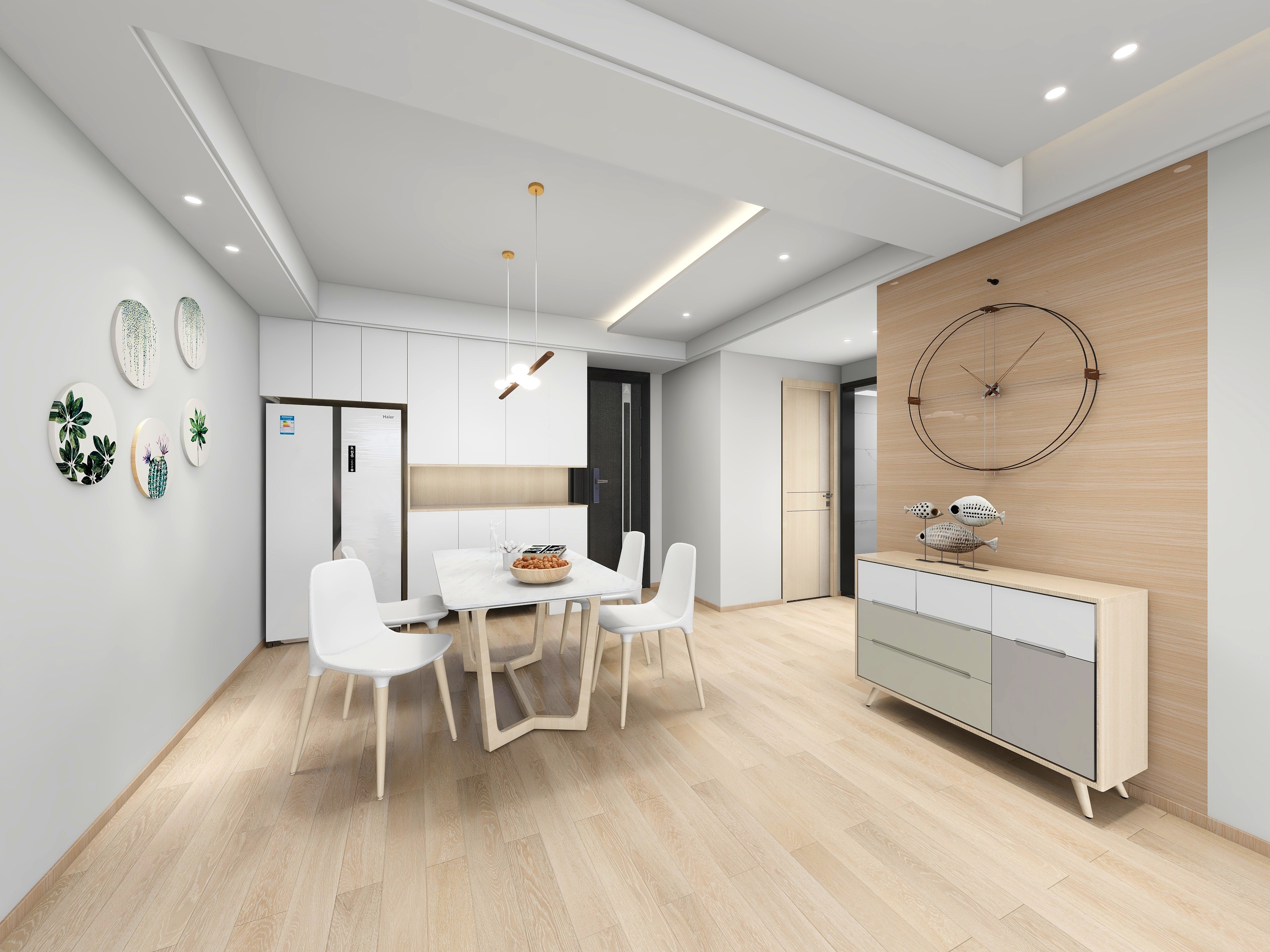 设计班长-阳光水榭-北欧风-99平两房装修效果图