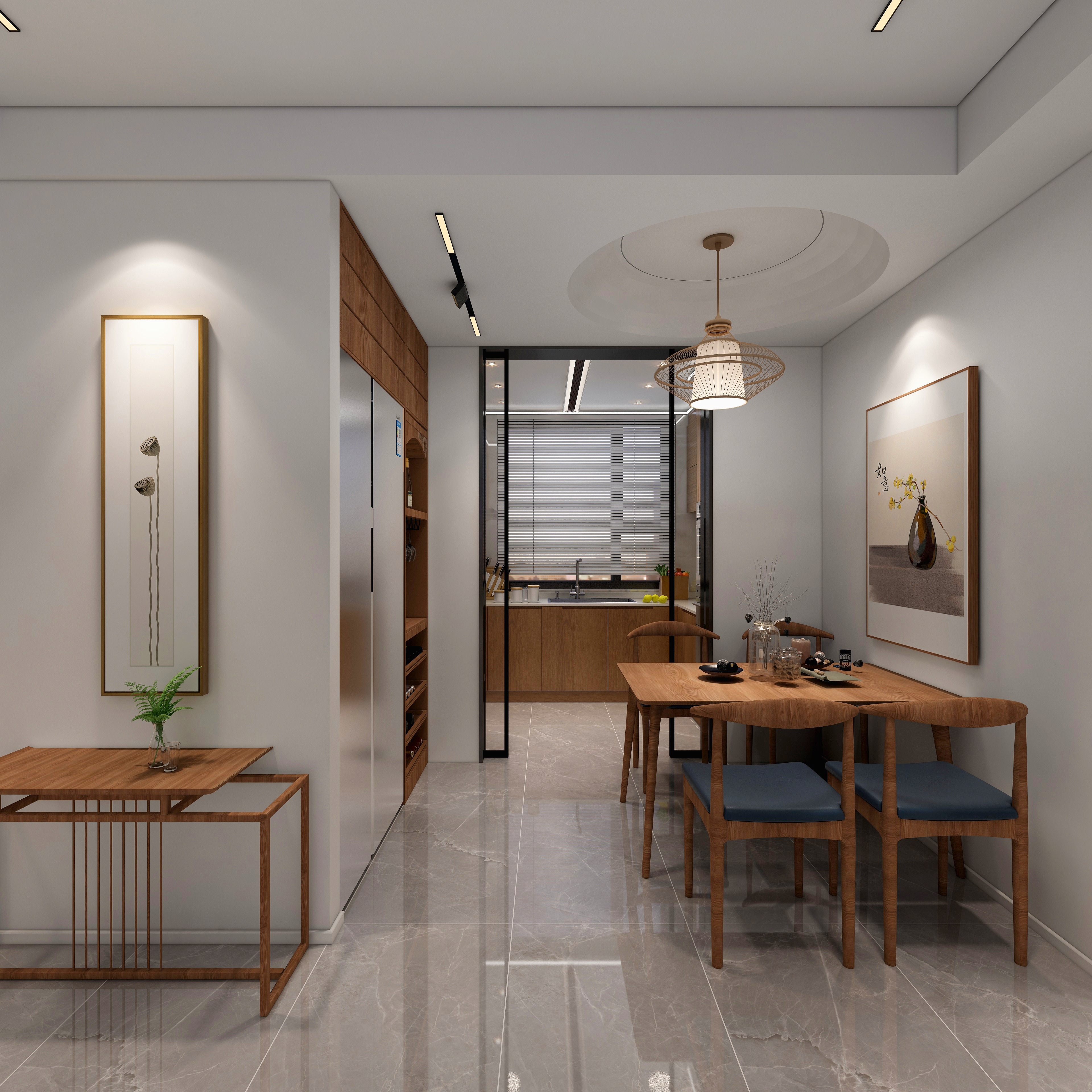 德惠金盾顶美-云雀台99㎡新中式装修效果图