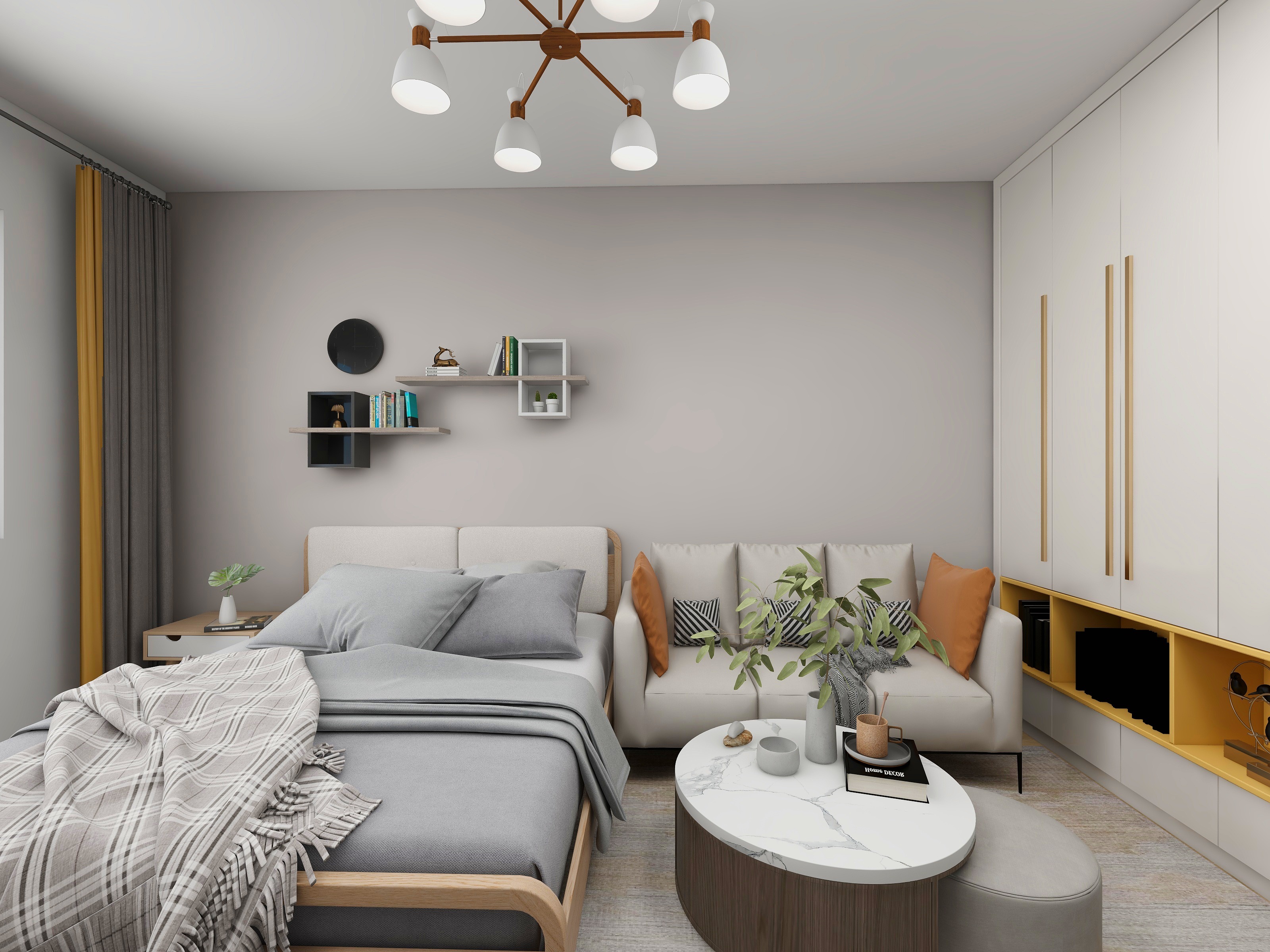 天津百变空间-迎风里北欧风格装修效果图