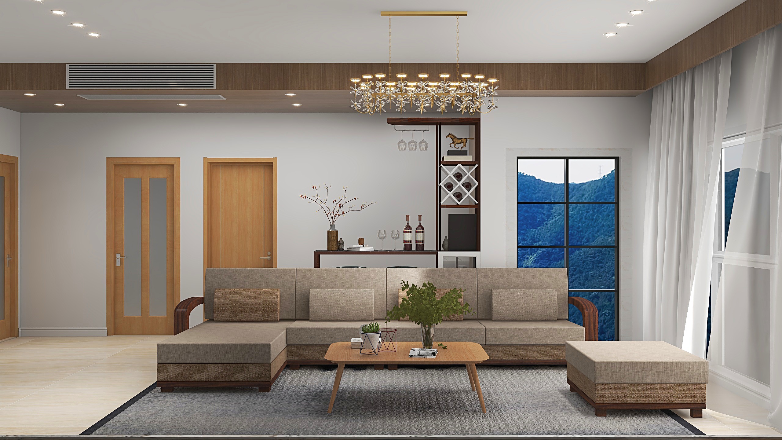 冰河设计师-137平日式3居装修效果图