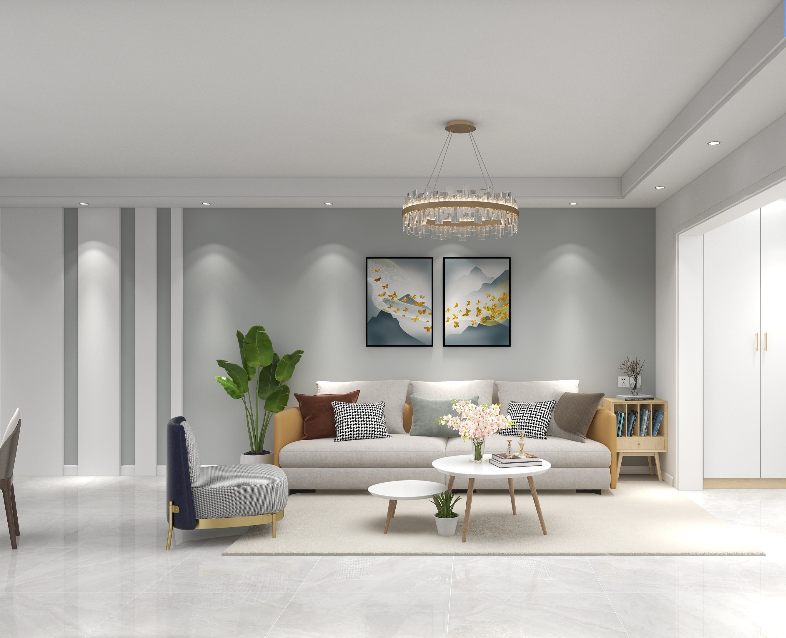 唐锐-翡翠湾现代原木装修效果图