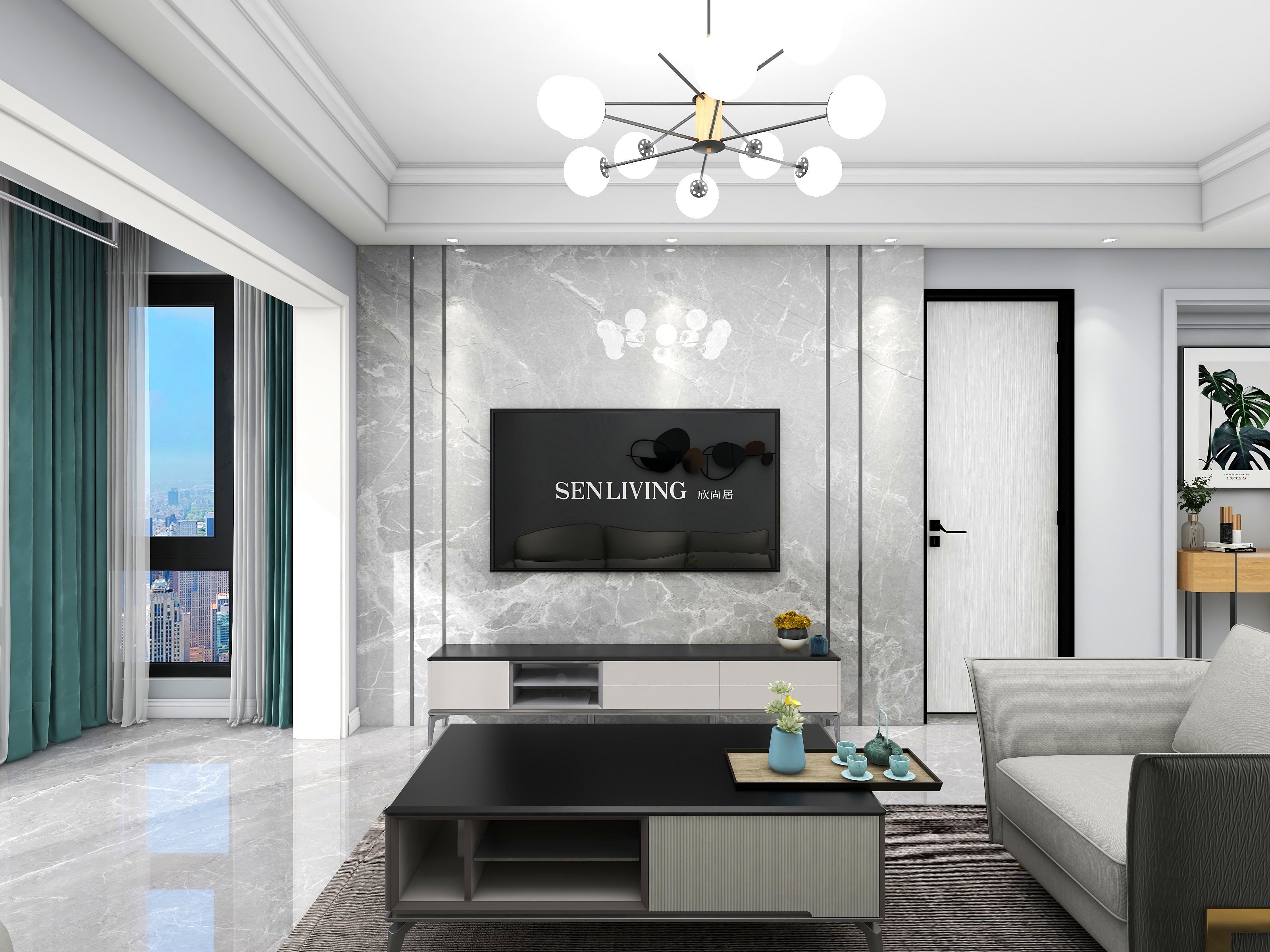 居家设计N-三北欧风现代简约装修效果图