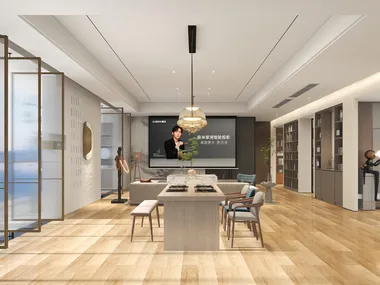 FENGDESIGN-极米光影新中式闲庭游装修效果图