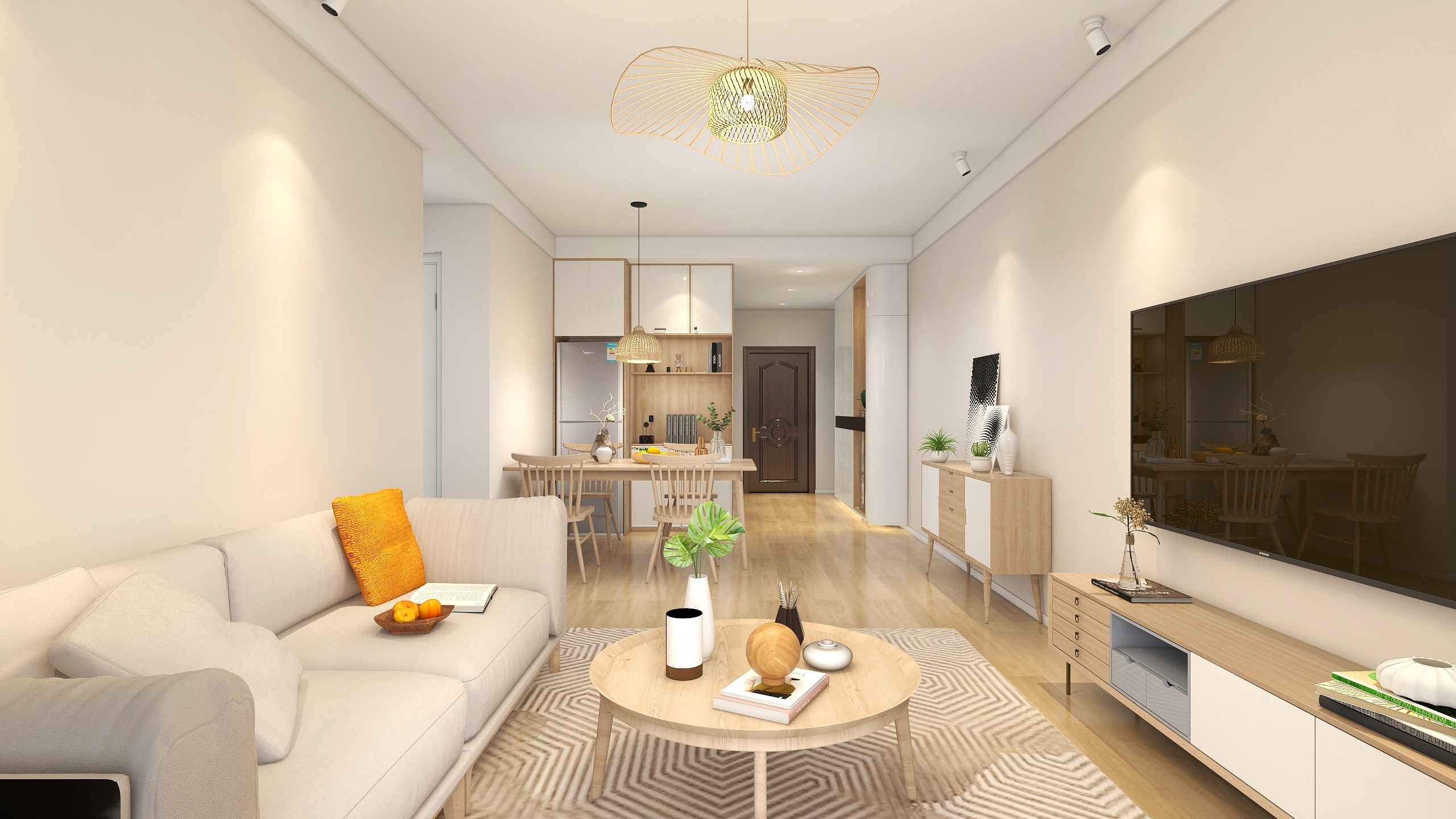 丁光辉-【暖阳】-北欧--76平两房两厅一厨一卫装修效果图