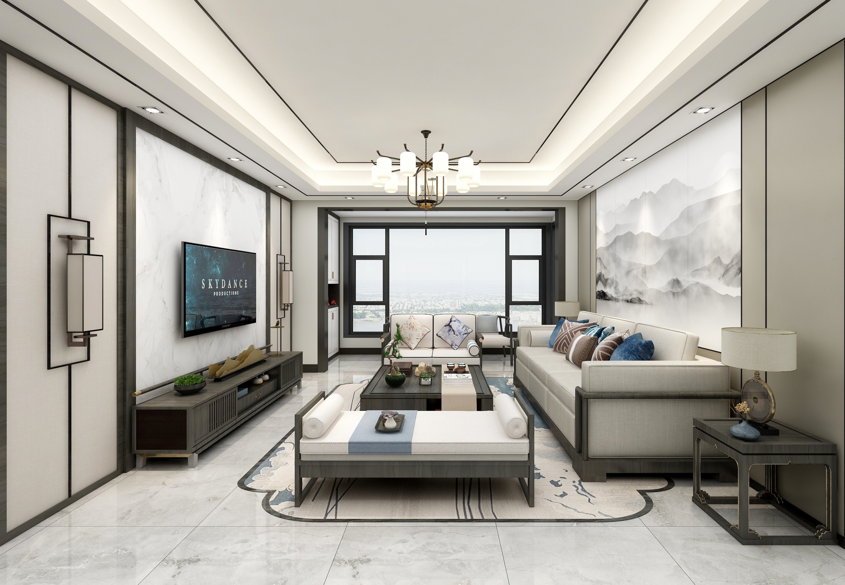 渡荒者-新中式装修效果图