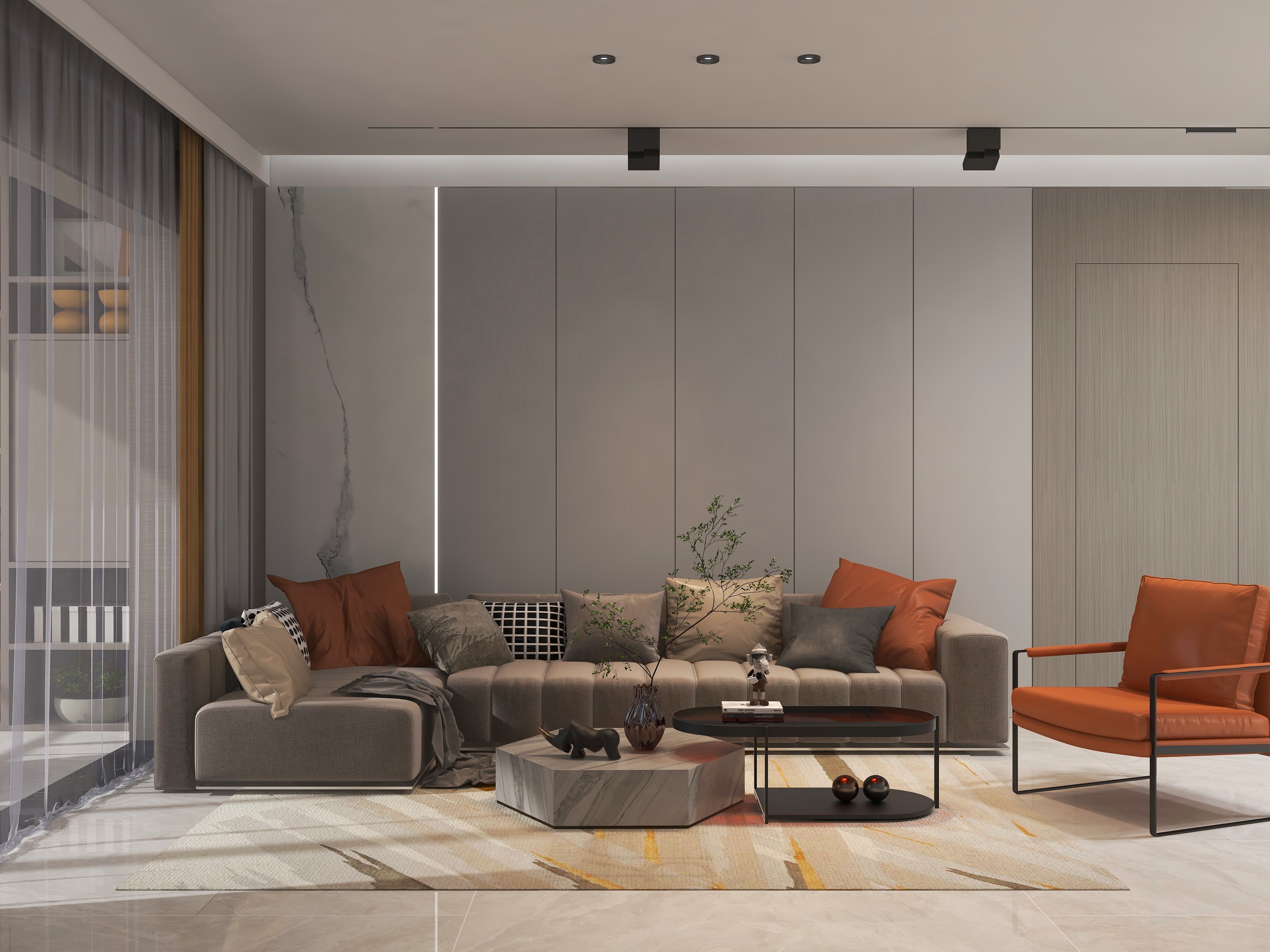 ML-Design-禧玥130平简约风装修效果图