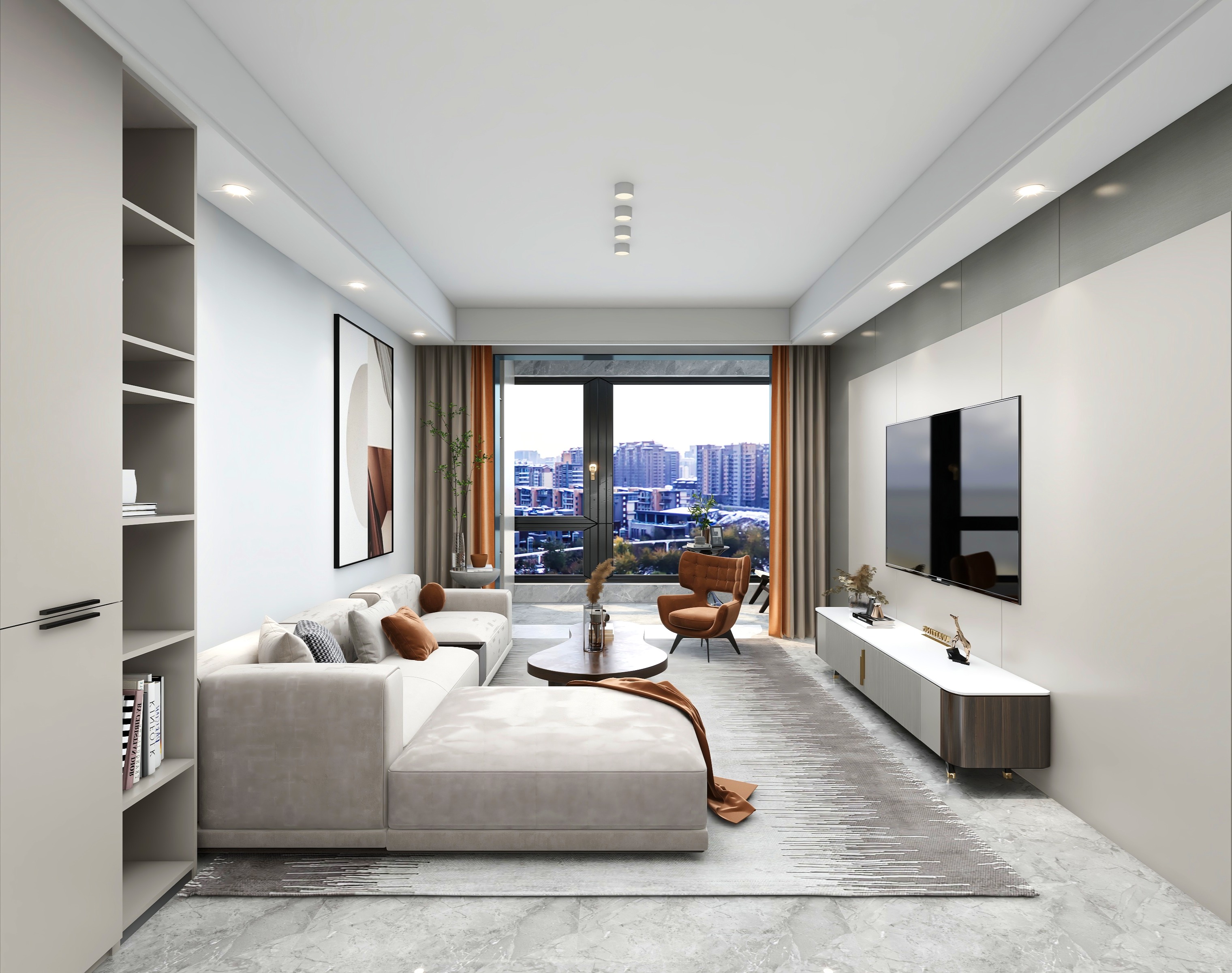 设计班长-浦湾公馆-现代简约-120平装修效果图