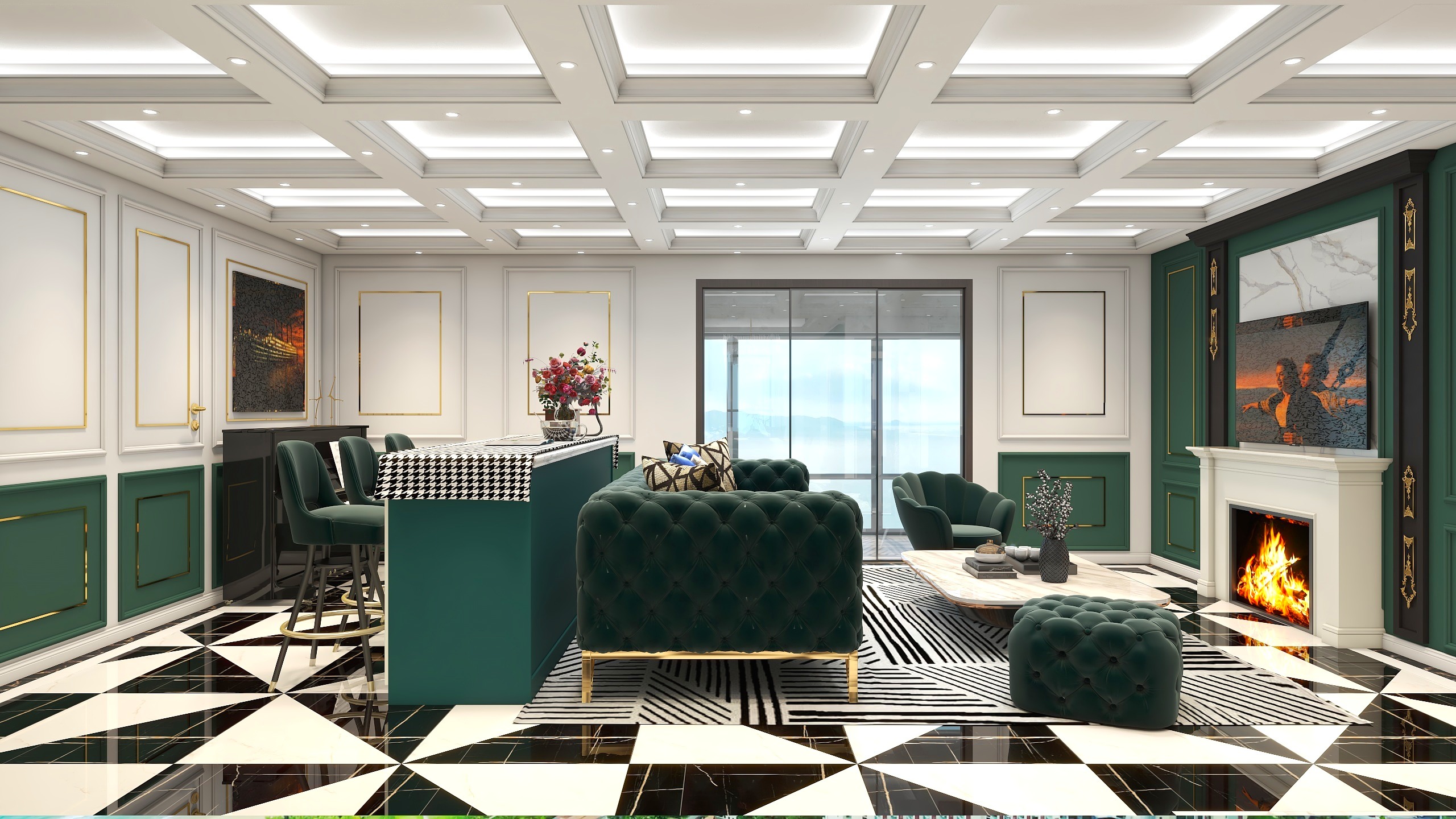 一简空间设计张宇-美式-潮流摩登装修效果图