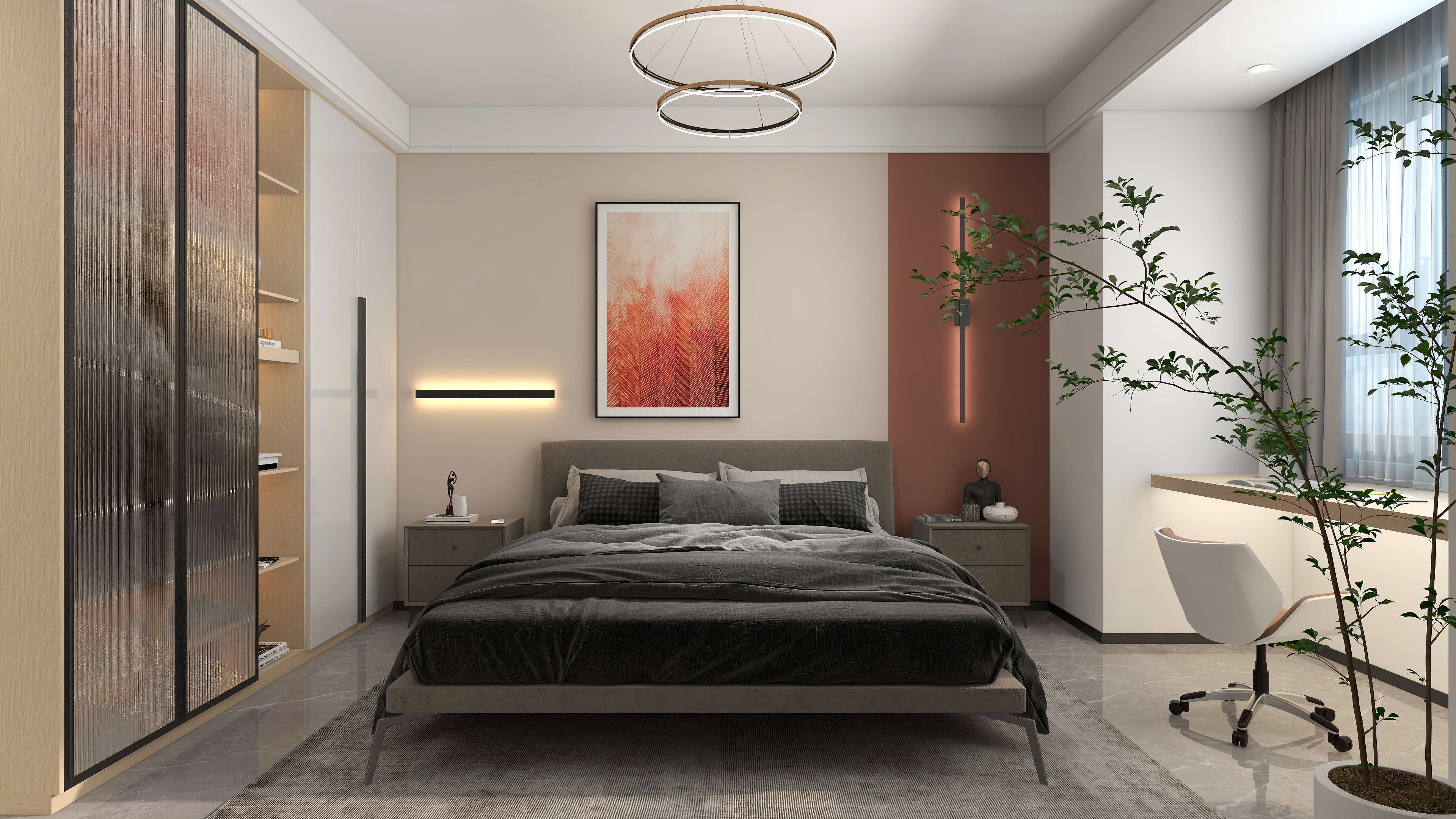 大树空间设计I李怀全-博望府140平现代混搭装修效果图