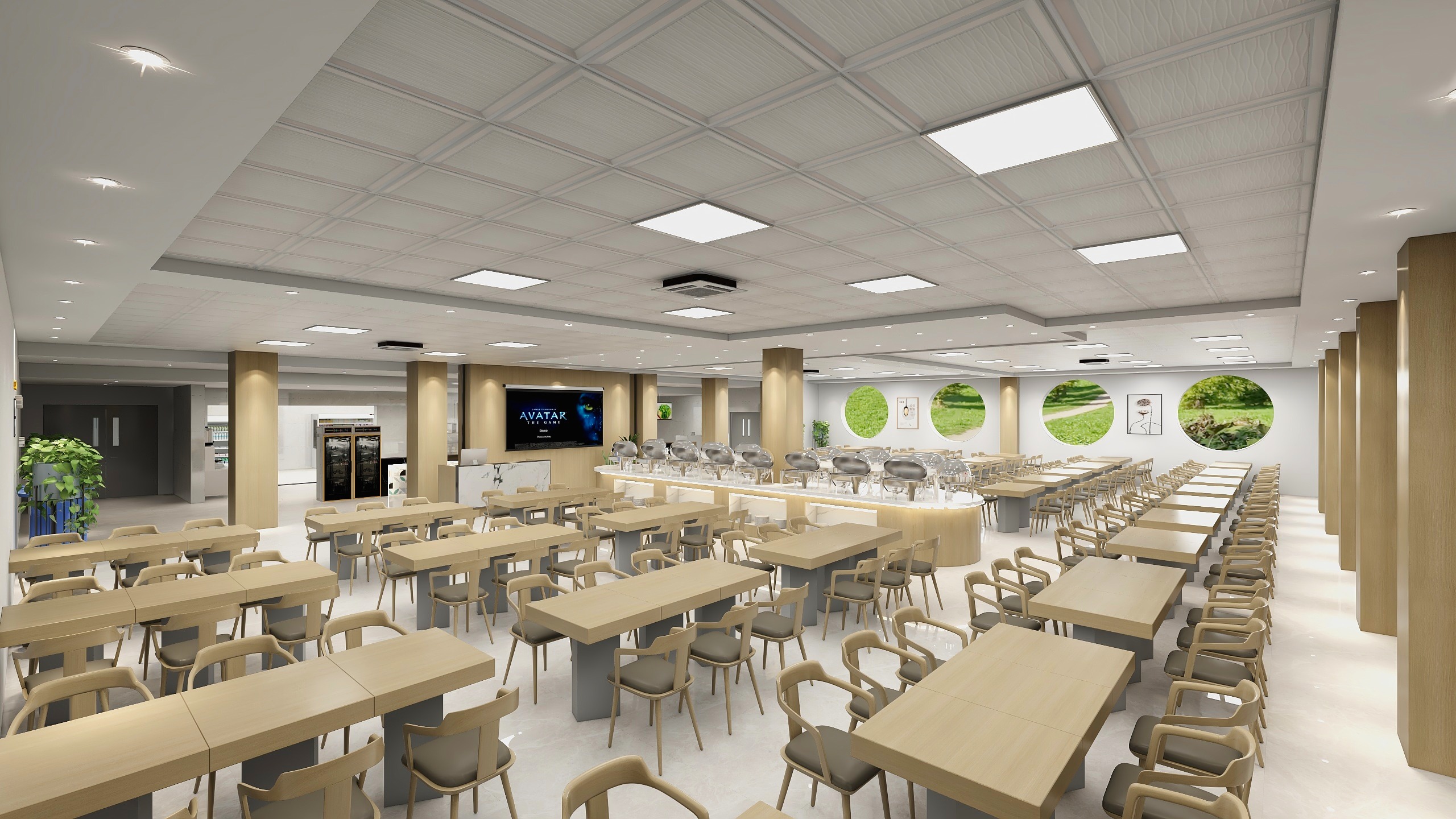 胡萝卜红红-黄石广电食堂-装修设计方案