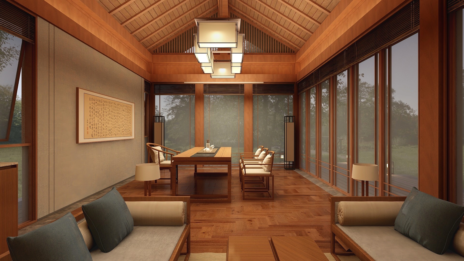 舒大宝ODUa-新中式茶室-装修设计方案