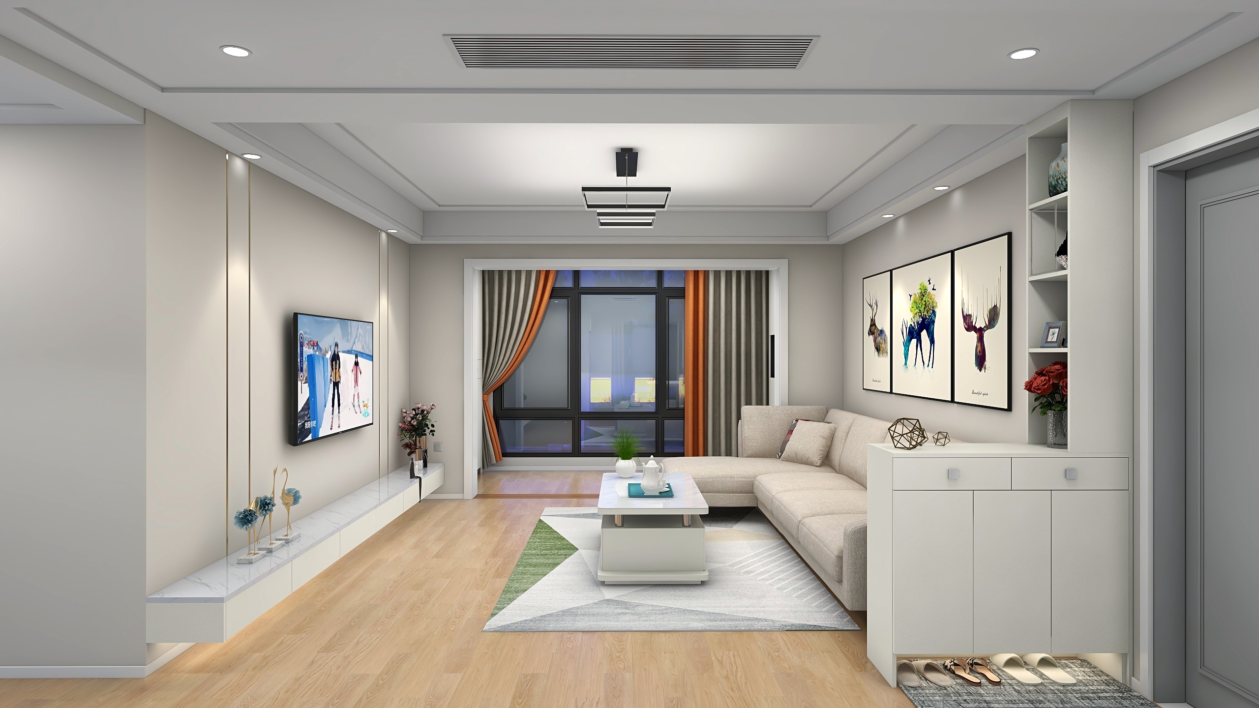 单忠-海威天悦现代简约69㎡-装修设计方案