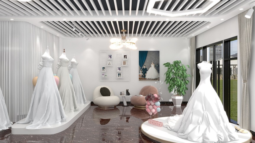 山锦-林安设计-婚纱店设计装修效果图
