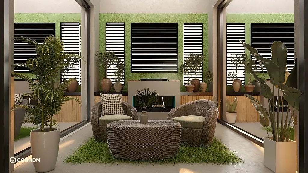 NoormArcInterioR的装修设计方案:Small Indoor terrace Courtyard