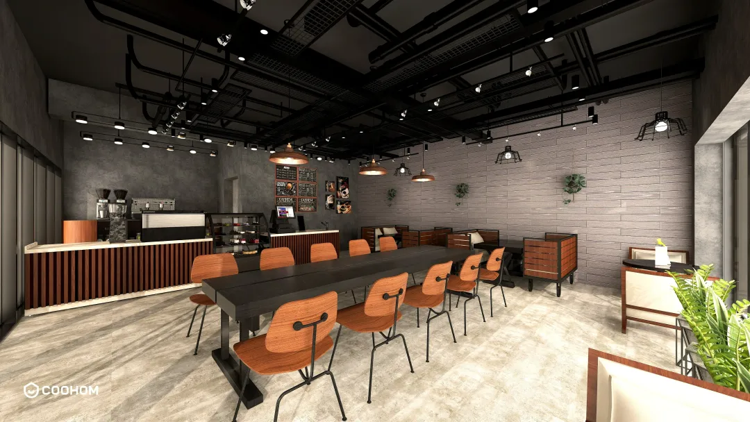 akeenapenaranda17的装修设计方案:Industrial Coffee Shop