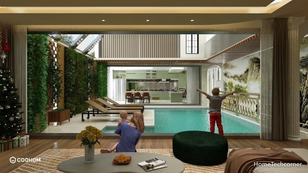 HomeTechcorner的装修设计方案A pool within a home