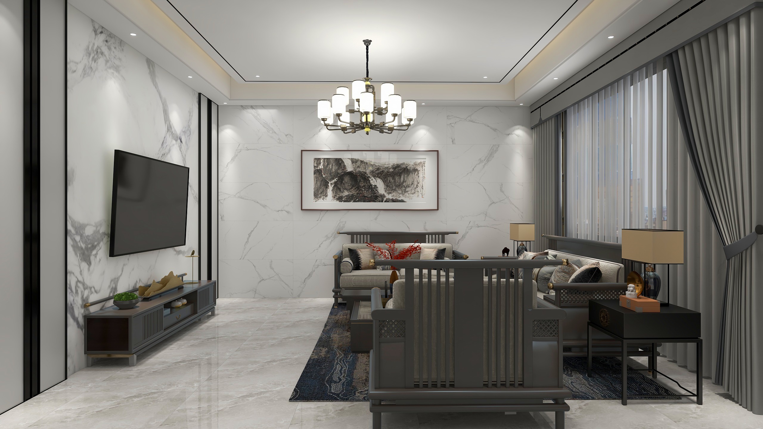 河南世越装饰设计-固始别墅-二楼-装修设计方案