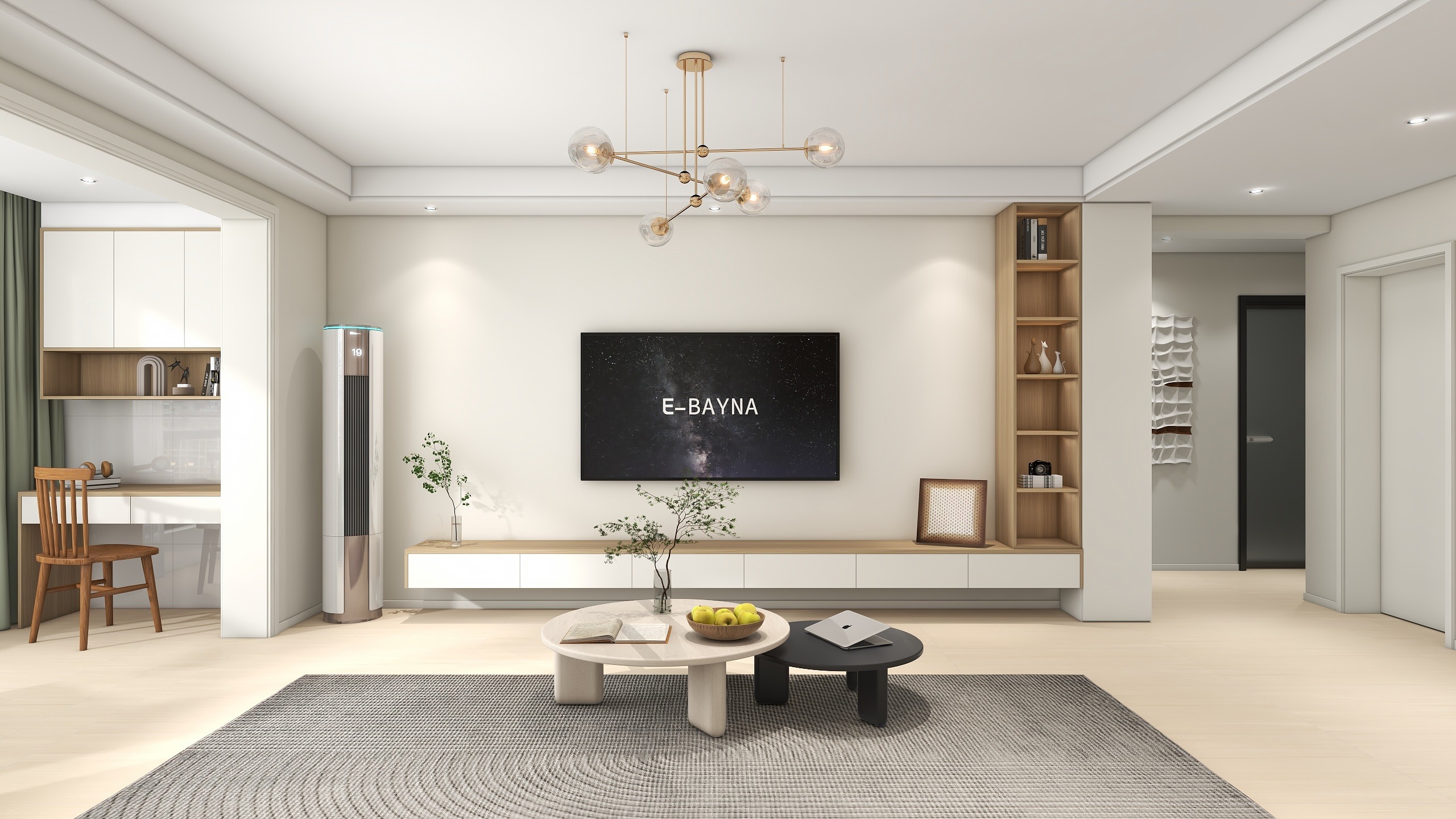 多闻-119㎡3室原木风装修效果图