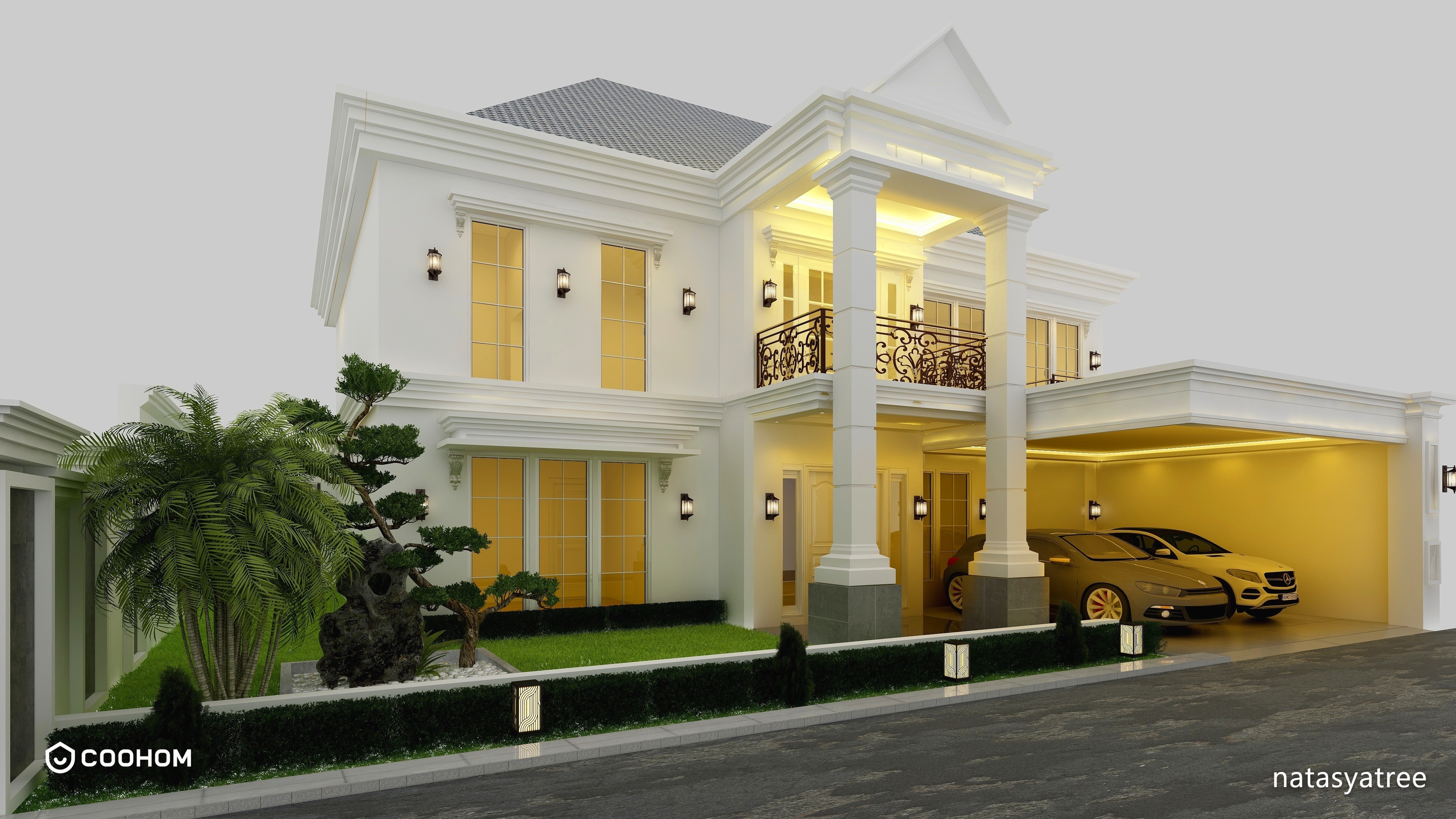 natasyatree的装修设计方案:Rumah mewah 2 lantai