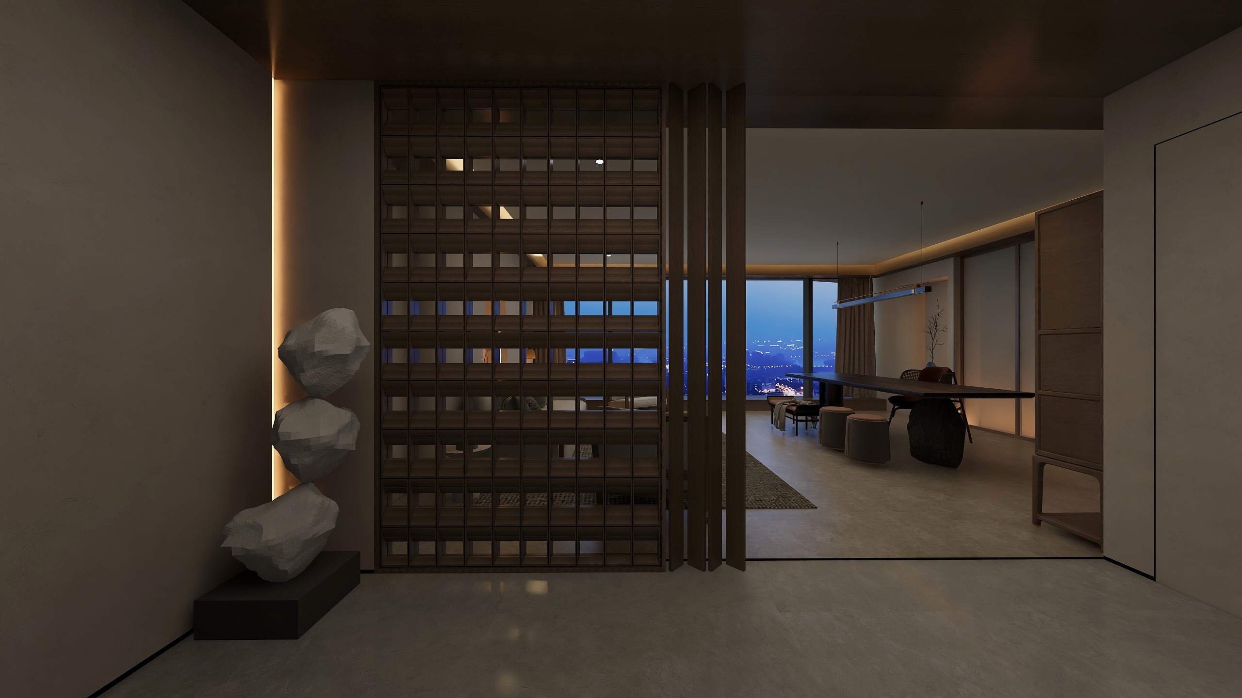 OVItBDGW-侘寂茶室装修效果图