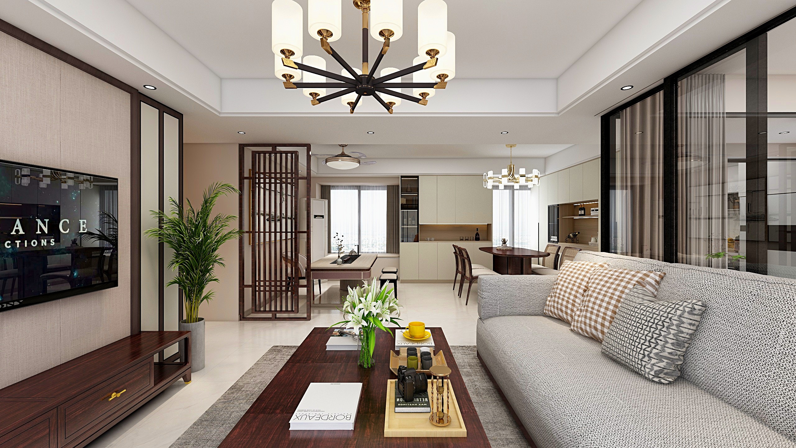 广州全屋定制设计师朱兴-荔湾国际城A区|106m²户型改造新案装修效果图