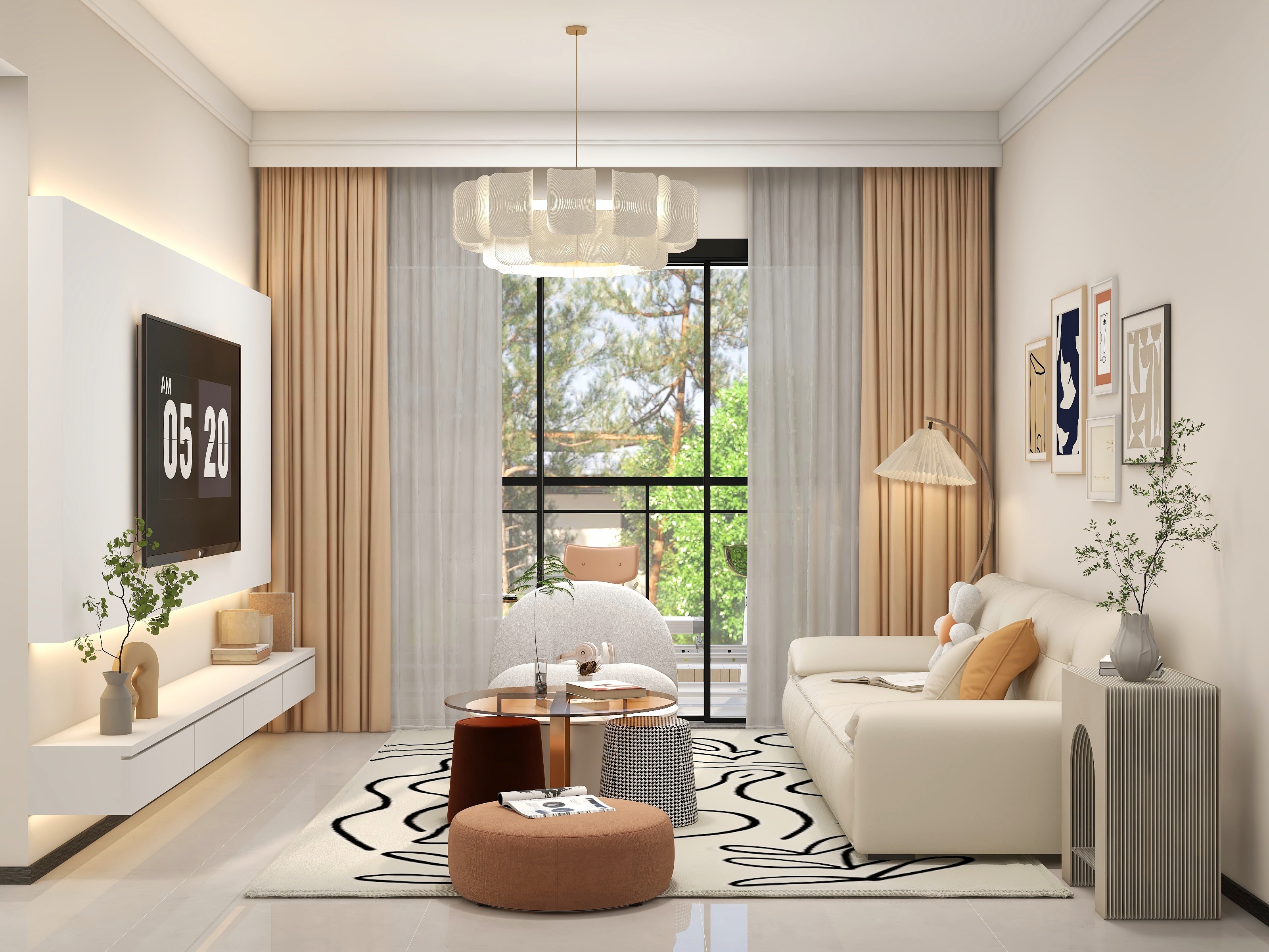 子粲-班芙小镇-奶油风-装修设计方案