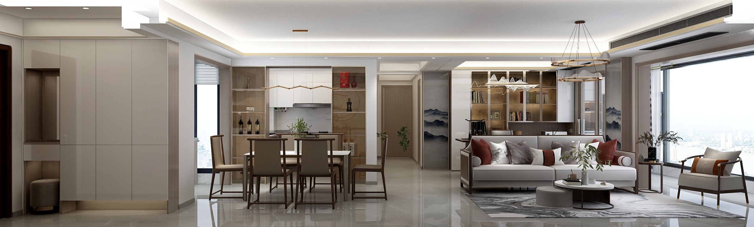 舍計-美的凤凰山140新中式-装修设计方案