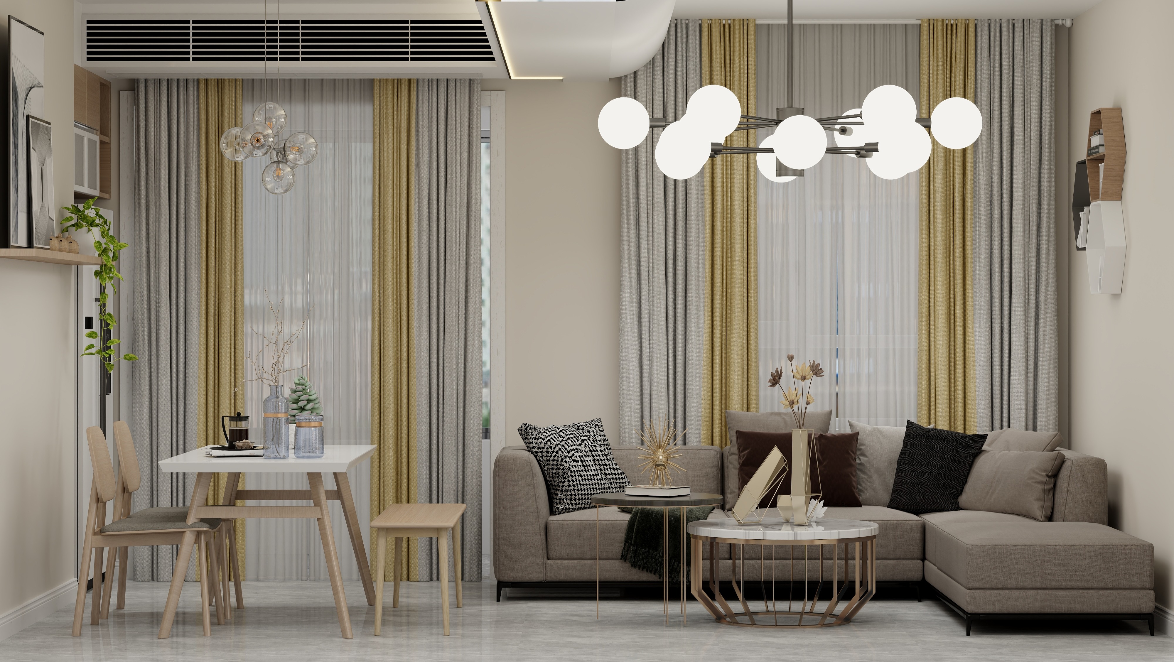 设计师珂源-九坤新城壹号98㎡3室装修效果图