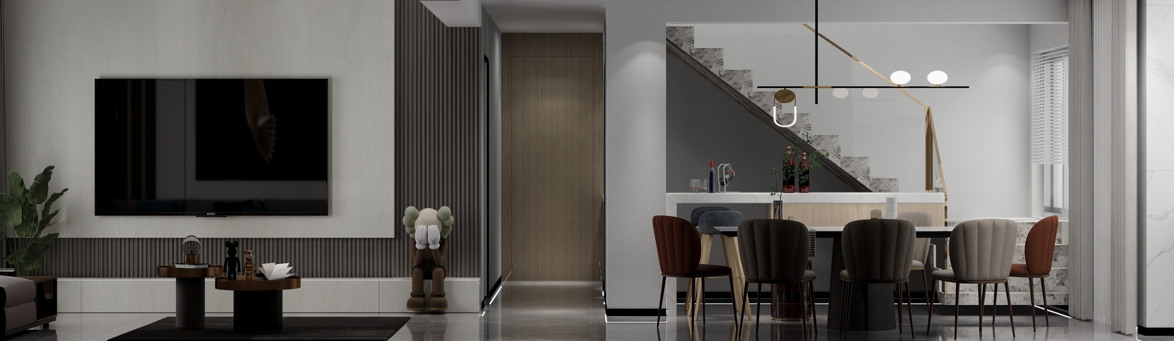 设计师珂源-保利清能西海岸复式楼装修效果图