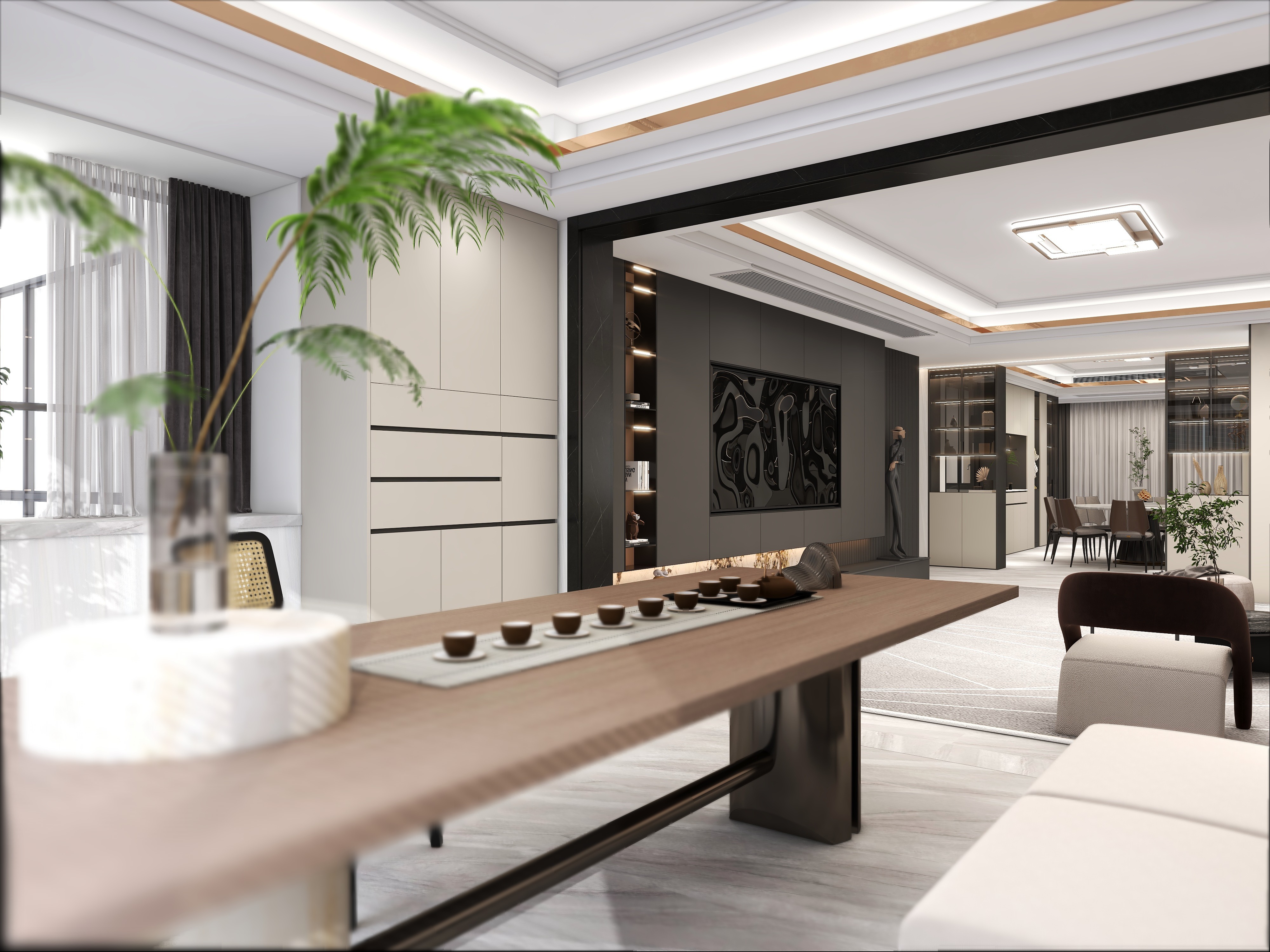 普宁市军ZGpq-现代6居 嘉盛豪庭2期 262.3㎡装修效果图