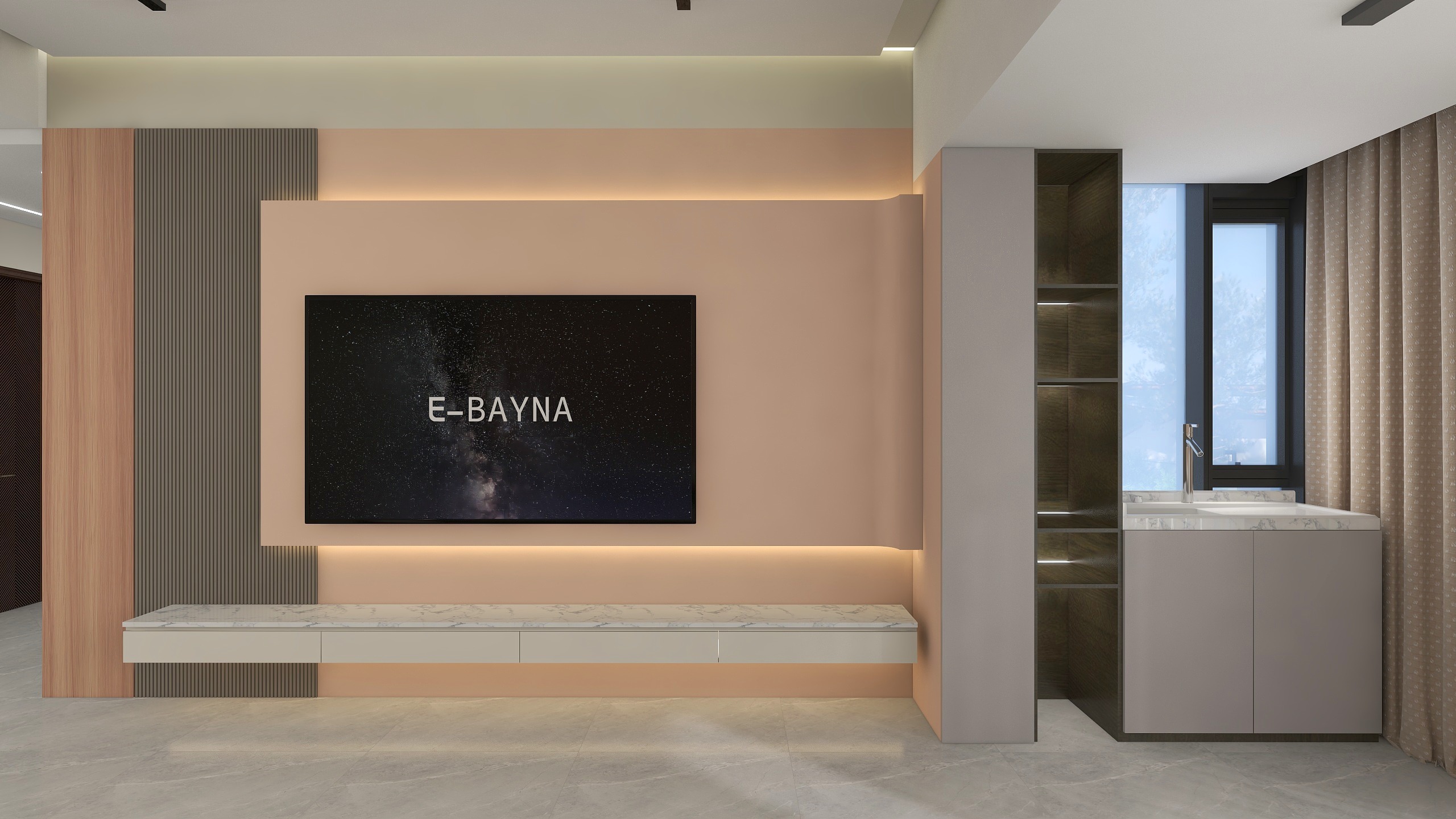 鹏真久源装饰-锦绣四室客餐厅效果装修效果图