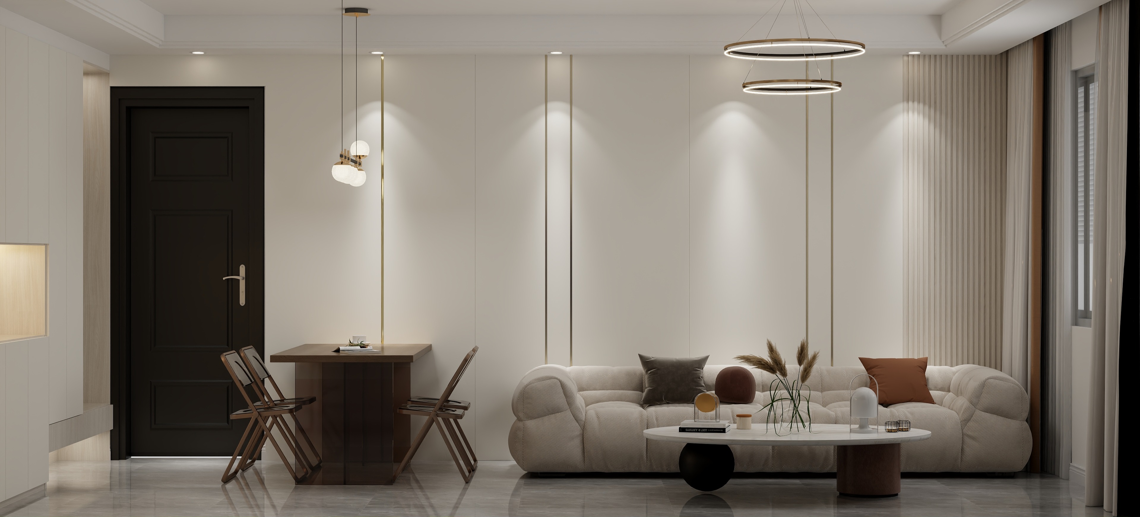 设计师珂源-三店村还建小区72㎡2室装修效果图