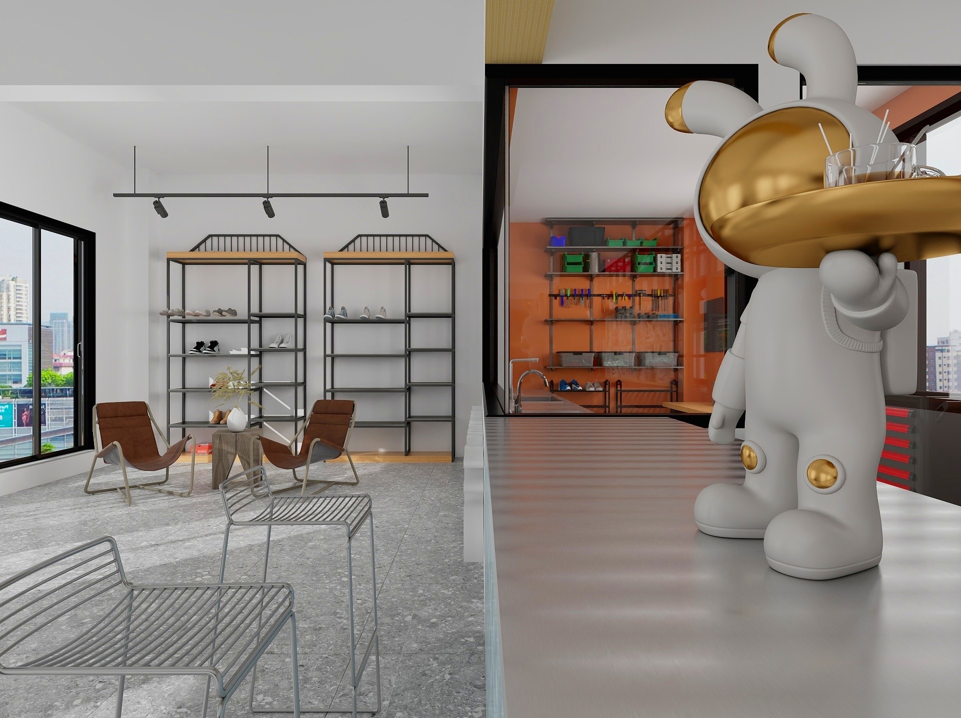 集萃设计-洗鞋店平面2图-装修设计方案