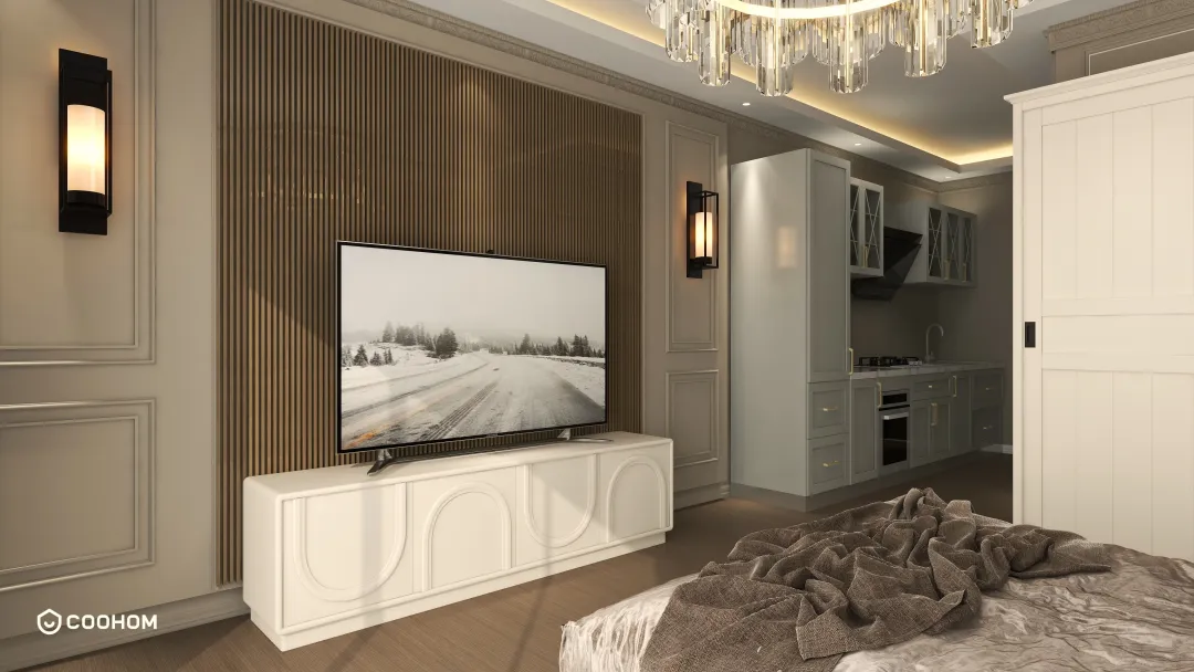 mishalwaqarcheema99的装修设计方案:1 Bed Classical Apartment 