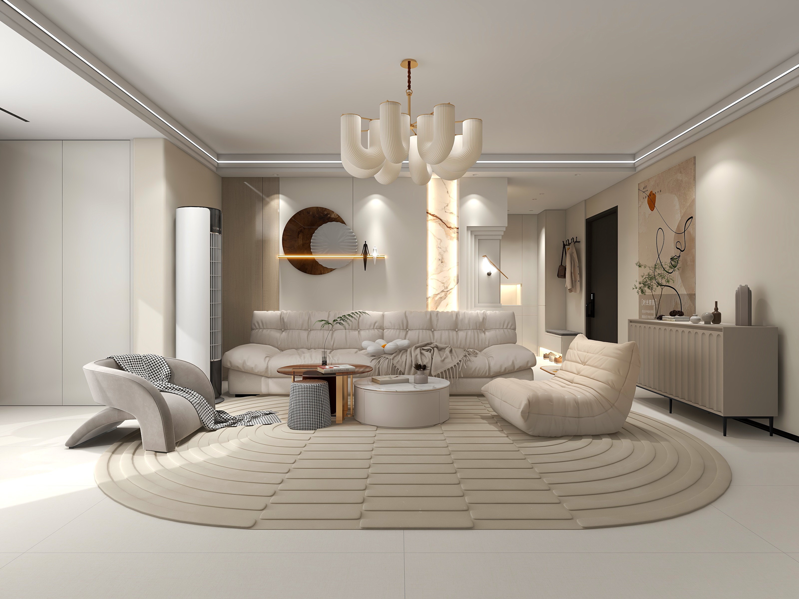 天水全案设计师白老师-万达天御146㎡4室装修效果图