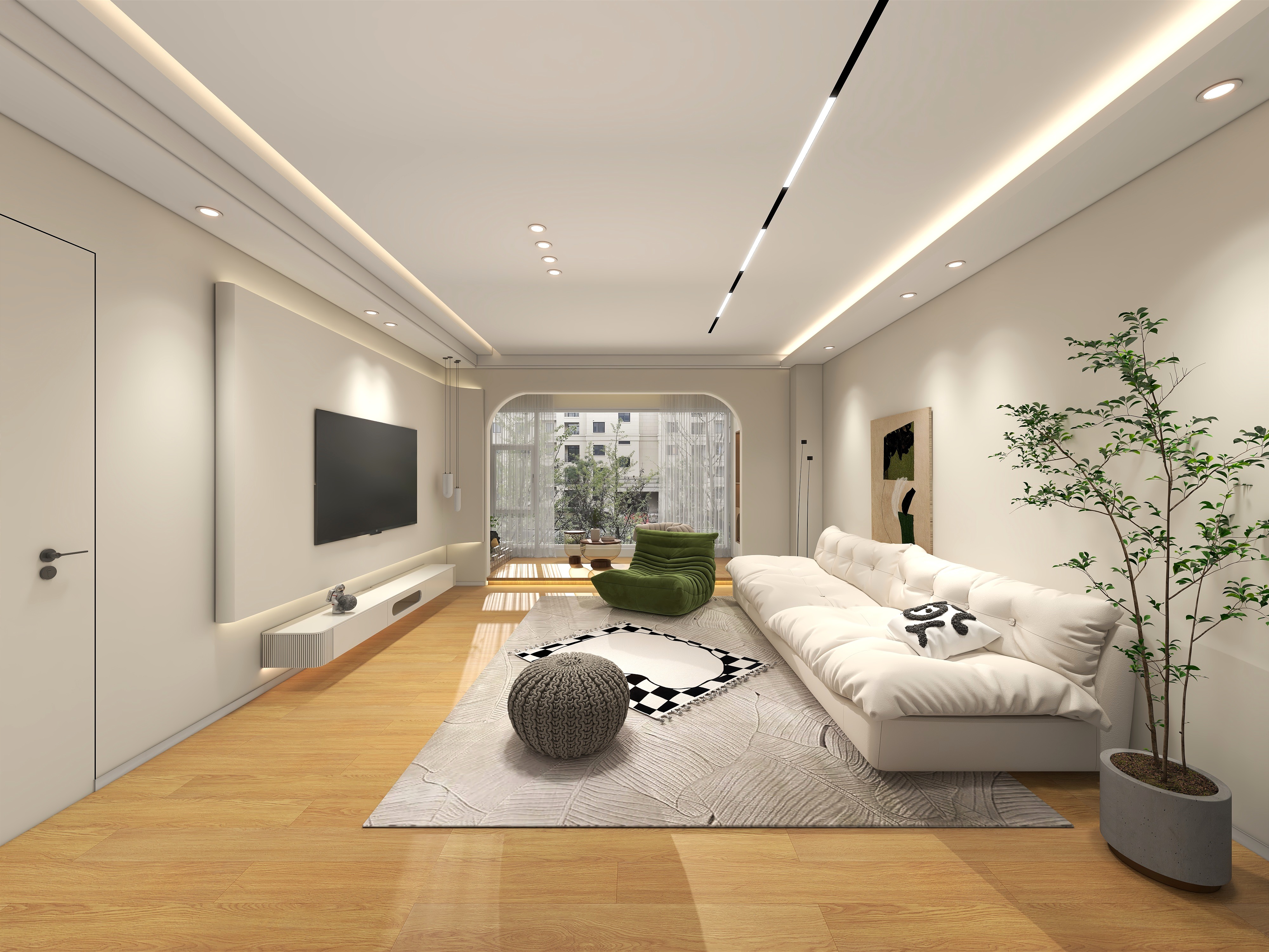 徐杰-马姐雅居-奶油风-装修设计方案