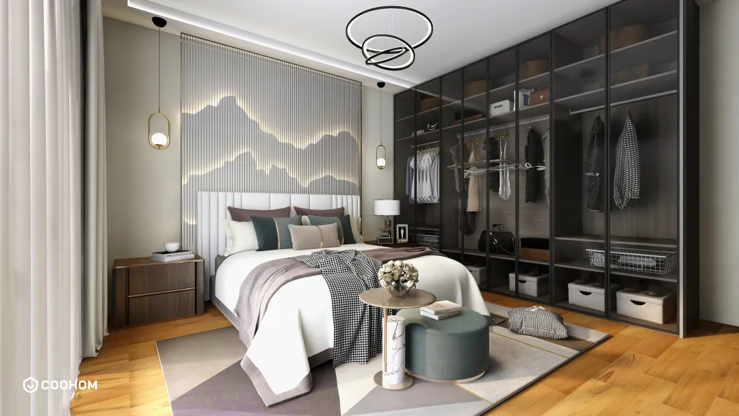 interior101的装修设计方案:A modern style bedroom design 