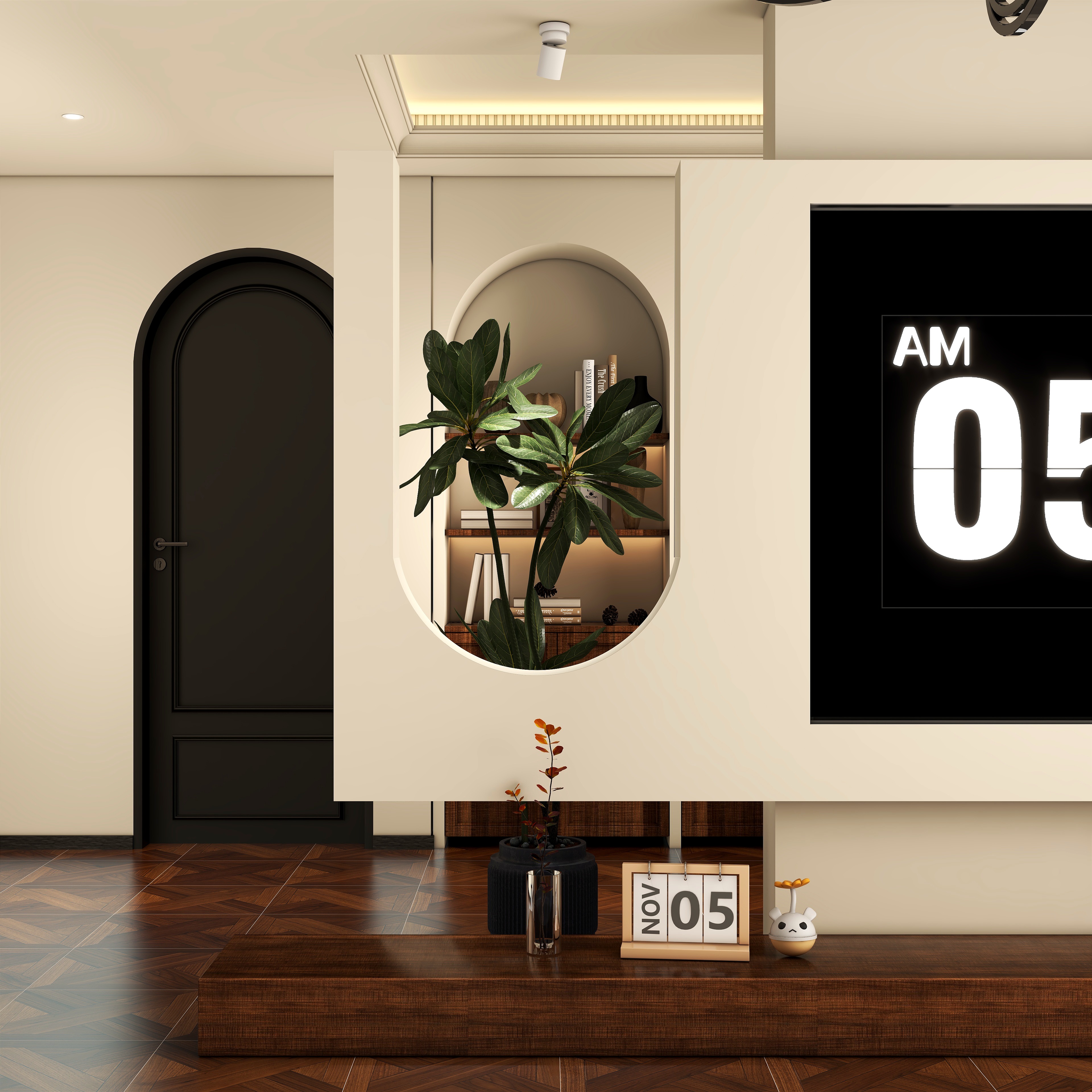 重庆大石坝名威灯饰店-法式复古客餐厅装修效果图