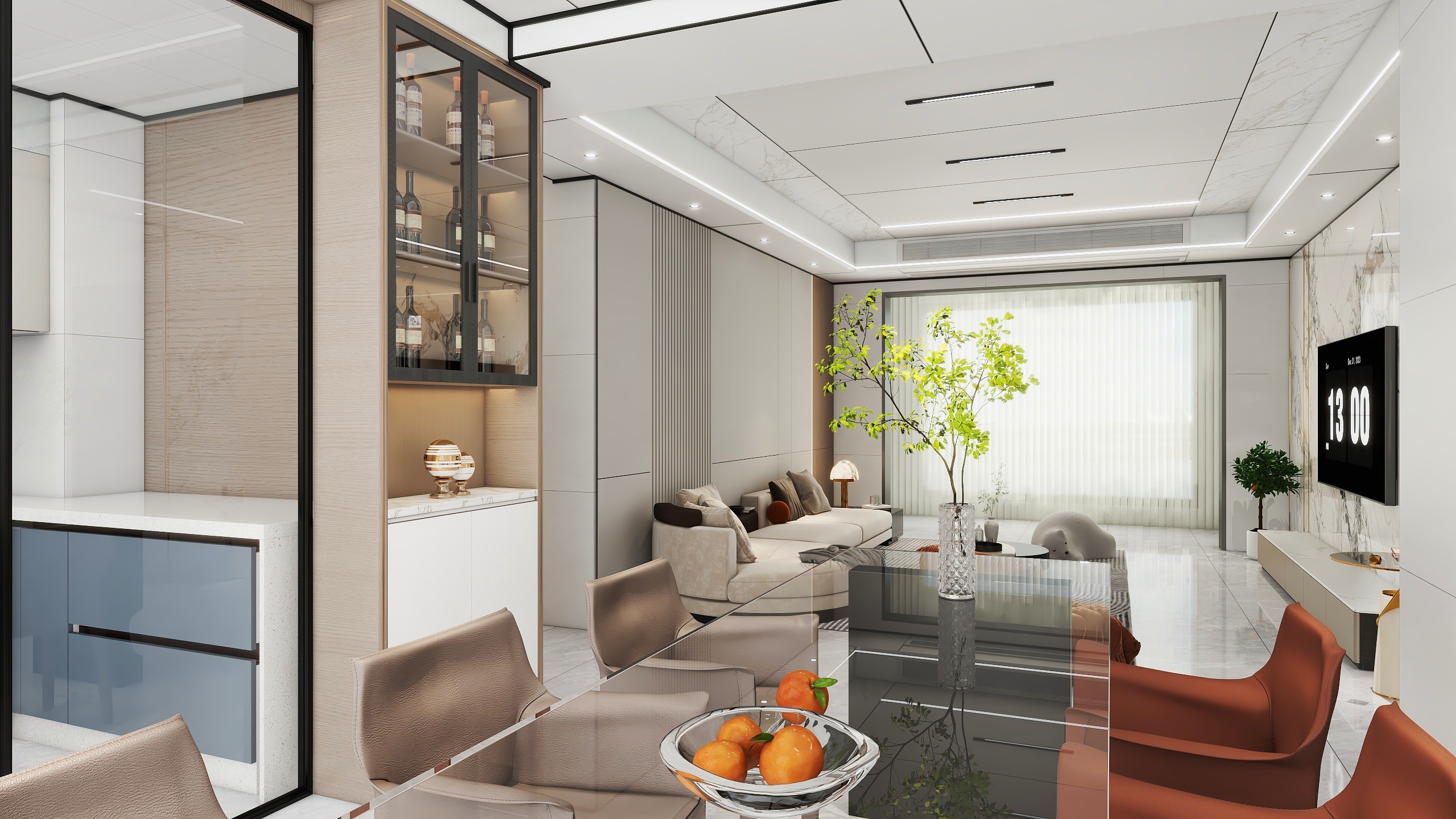 拼搏的公子-现代简约121㎡3室-装修设计方案