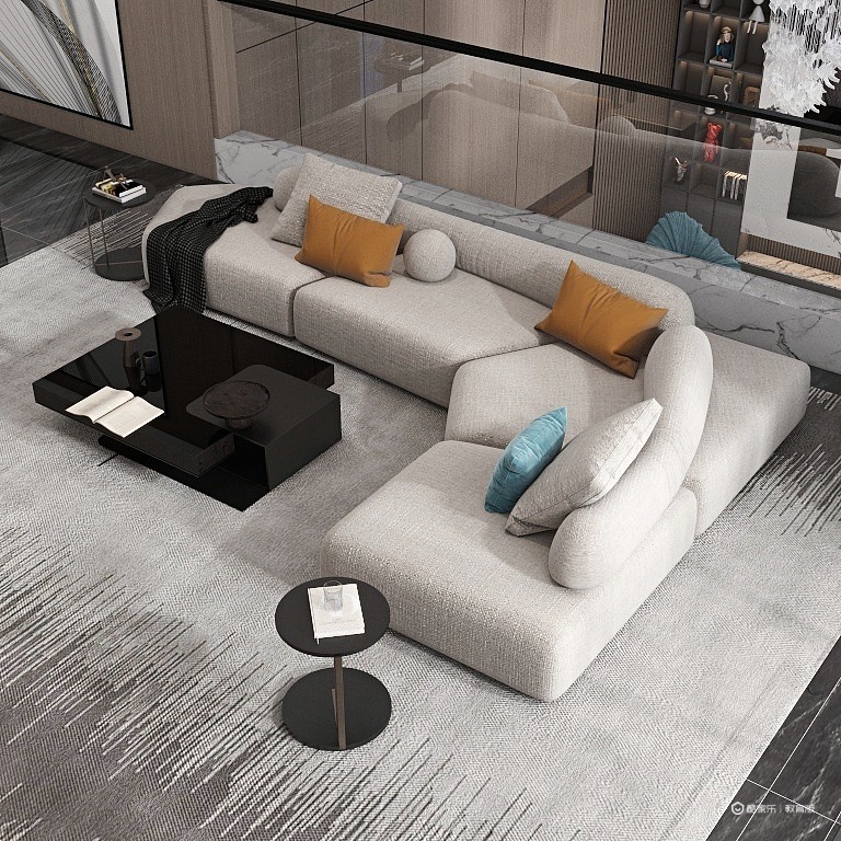 Modern Gray Living Room with Elegant Comfort