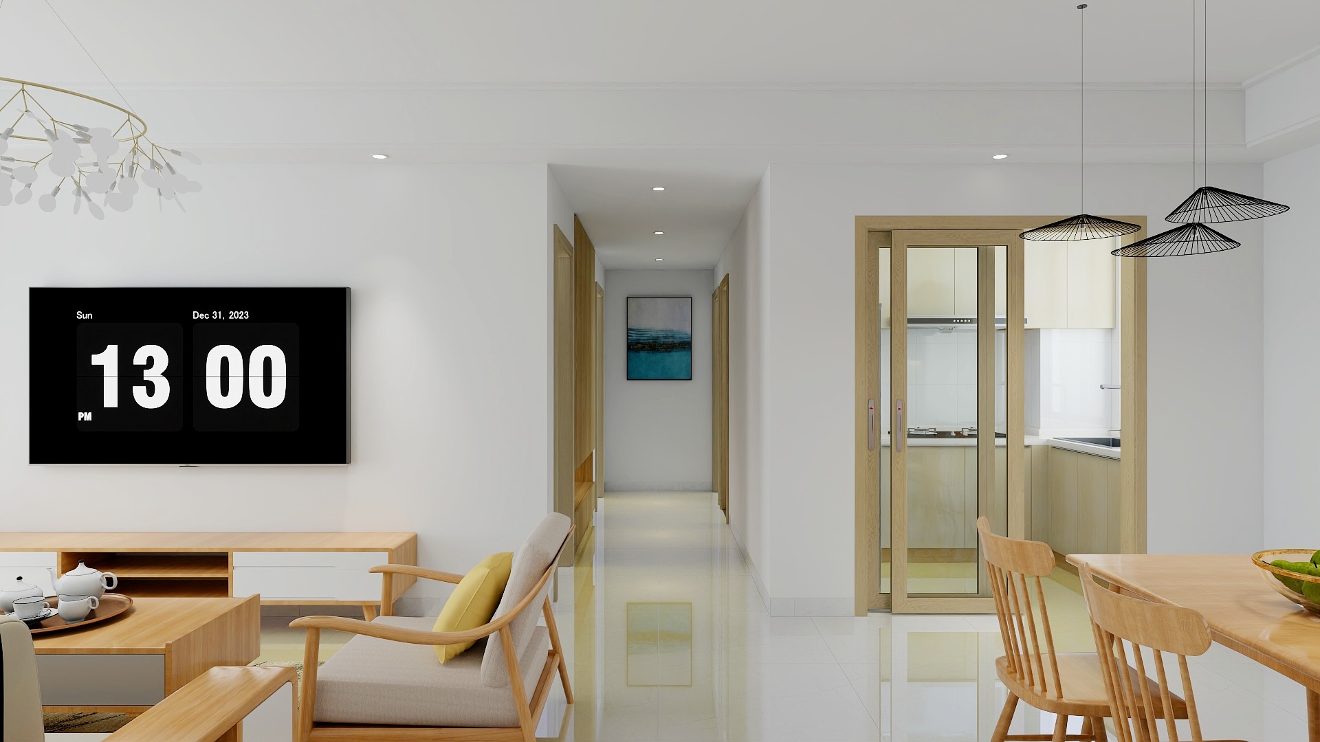 HONG_Y设计-日式原木风——龙泉苑113平户型装修效果图