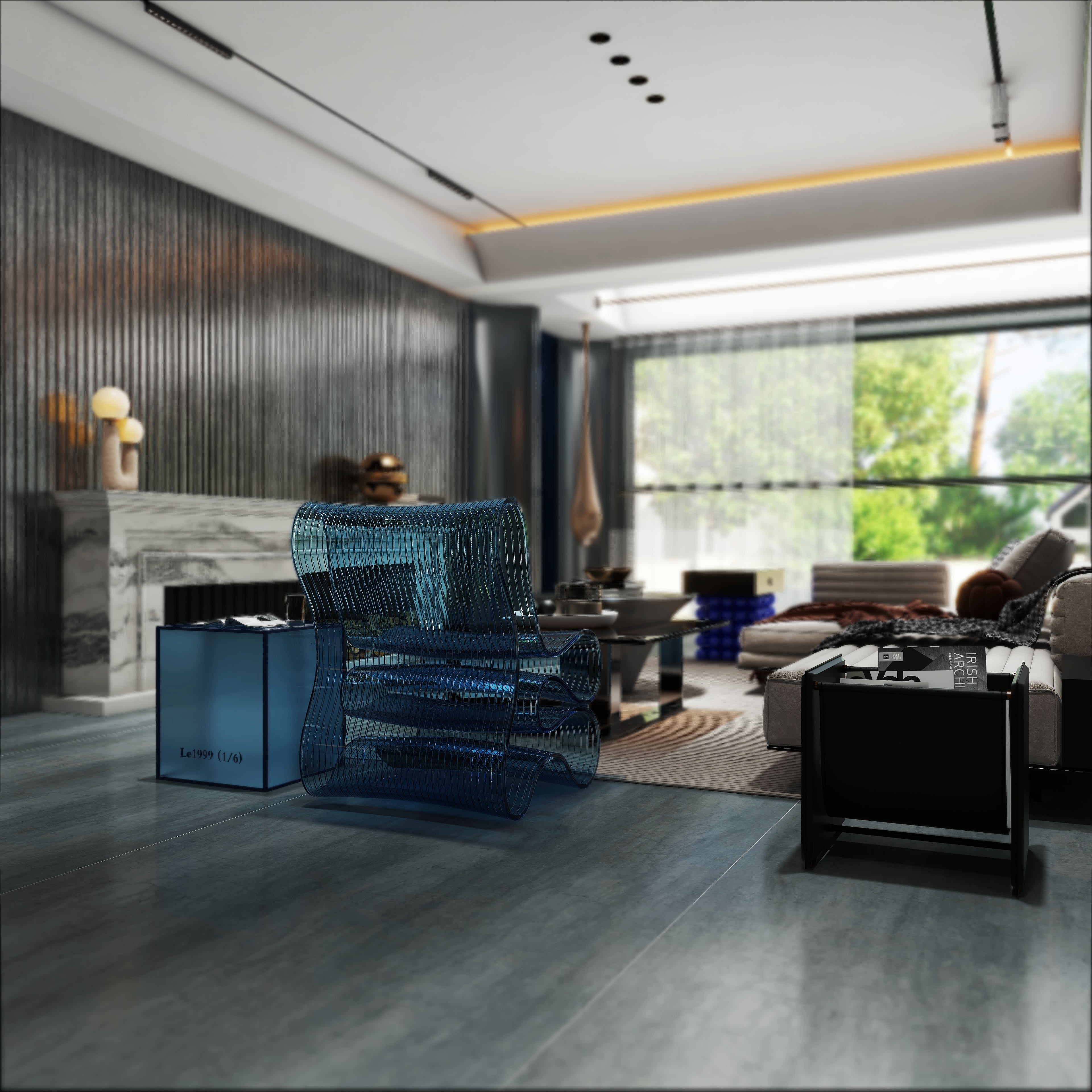 邹偕毓-156平后现代简约装修效果图