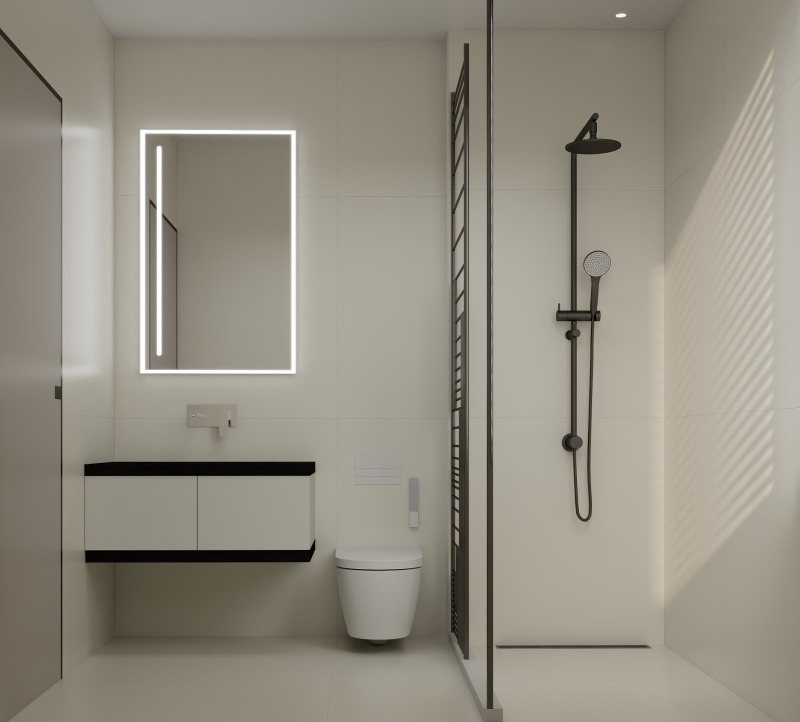 Modern Small Bathroom with Wabi-sabi Touches